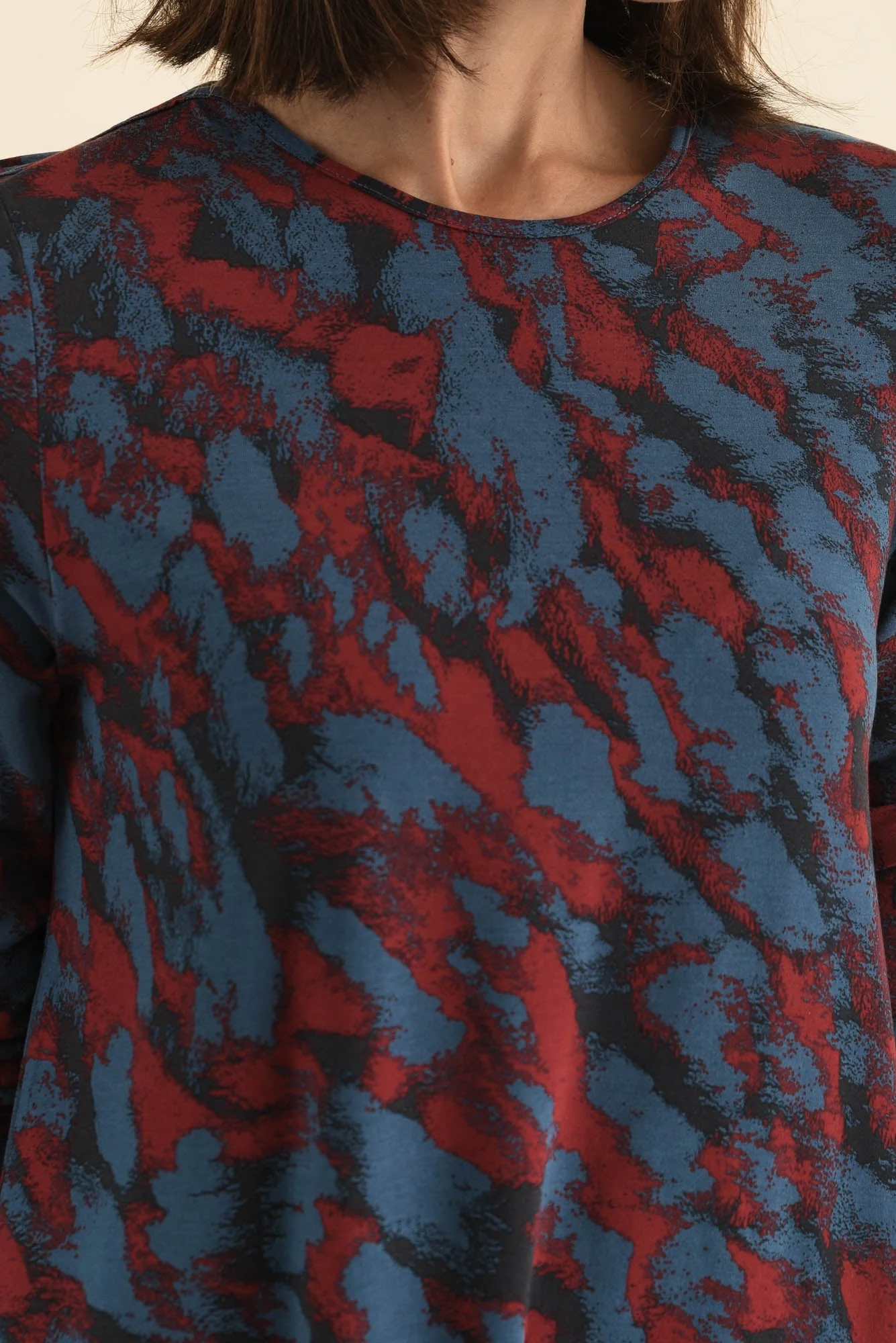 Buttery Carla Red Brushstroke Top - Image 5