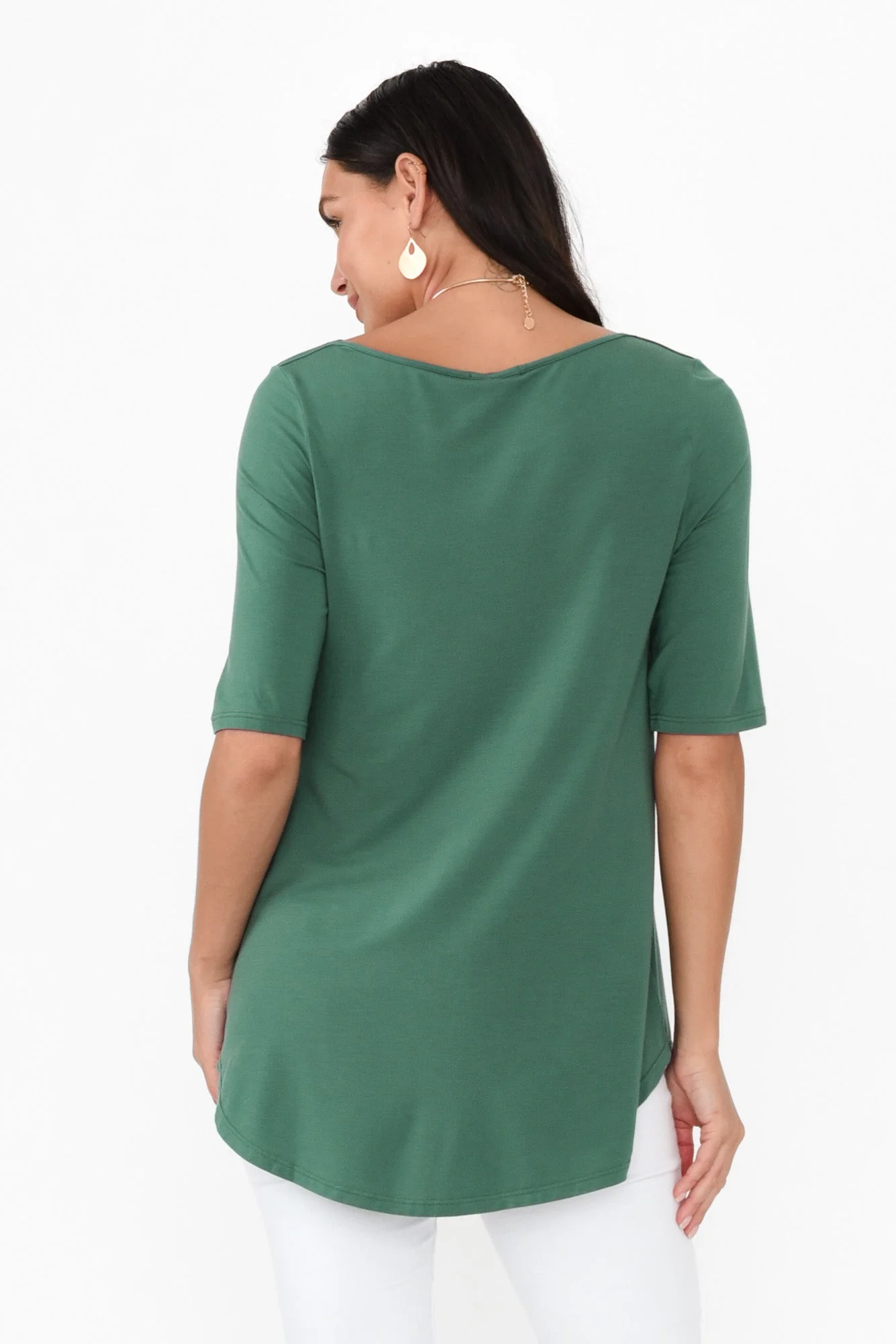 Buttery Emerald Half Sleeve Tee - Image 3