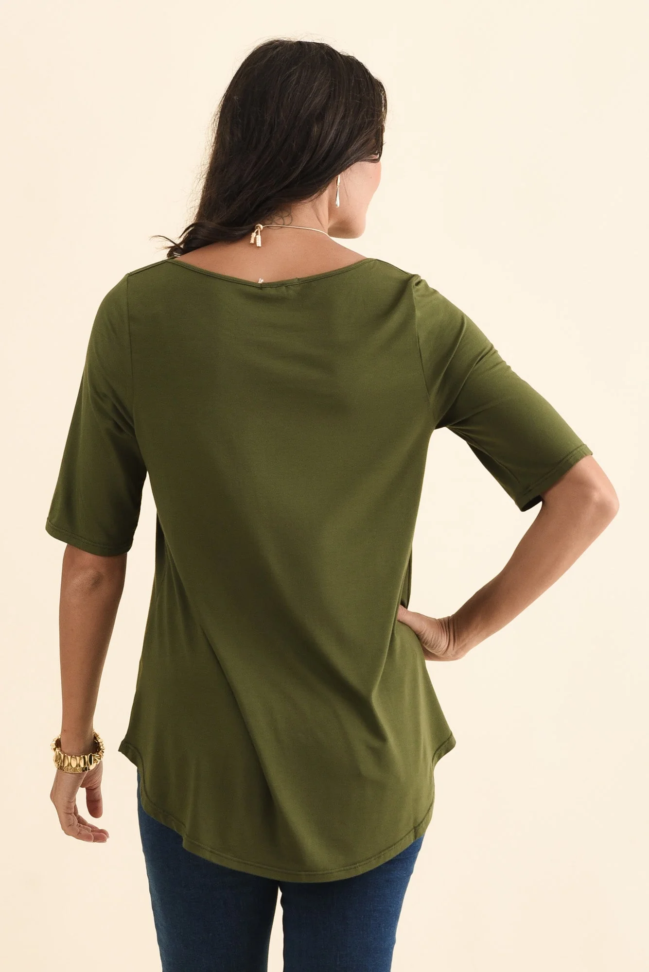 Buttery Green Half Sleeve Top - Image 4