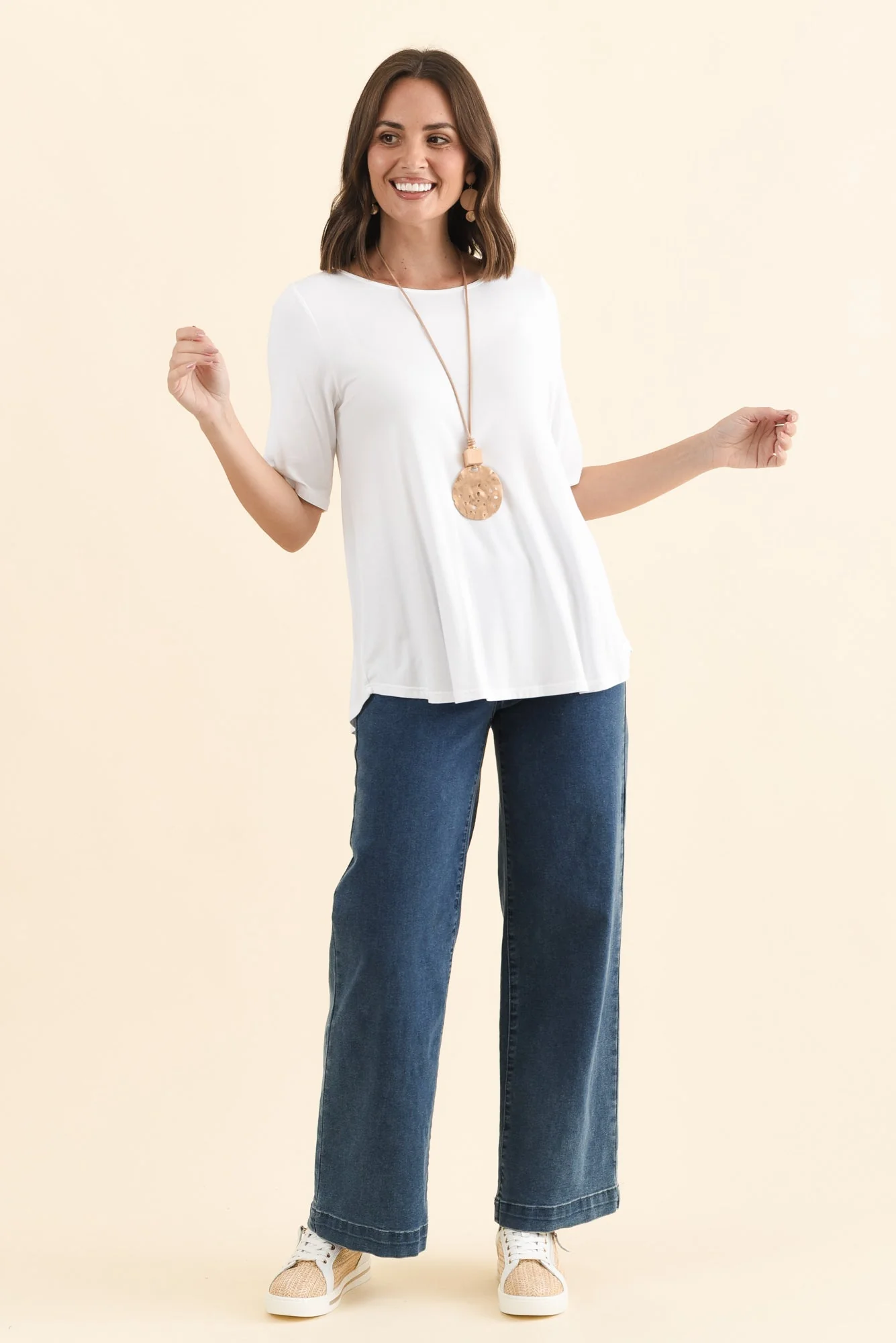 Buttery White Half Sleeve Top - Image 6