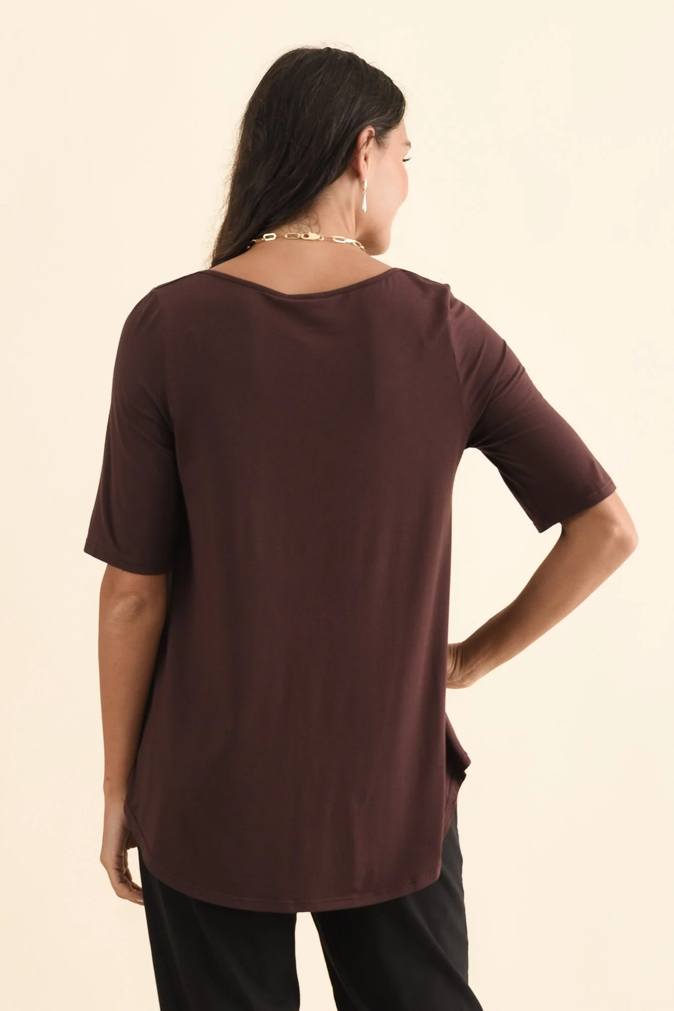 Buttery Wine Half Sleeve Top - Image 4