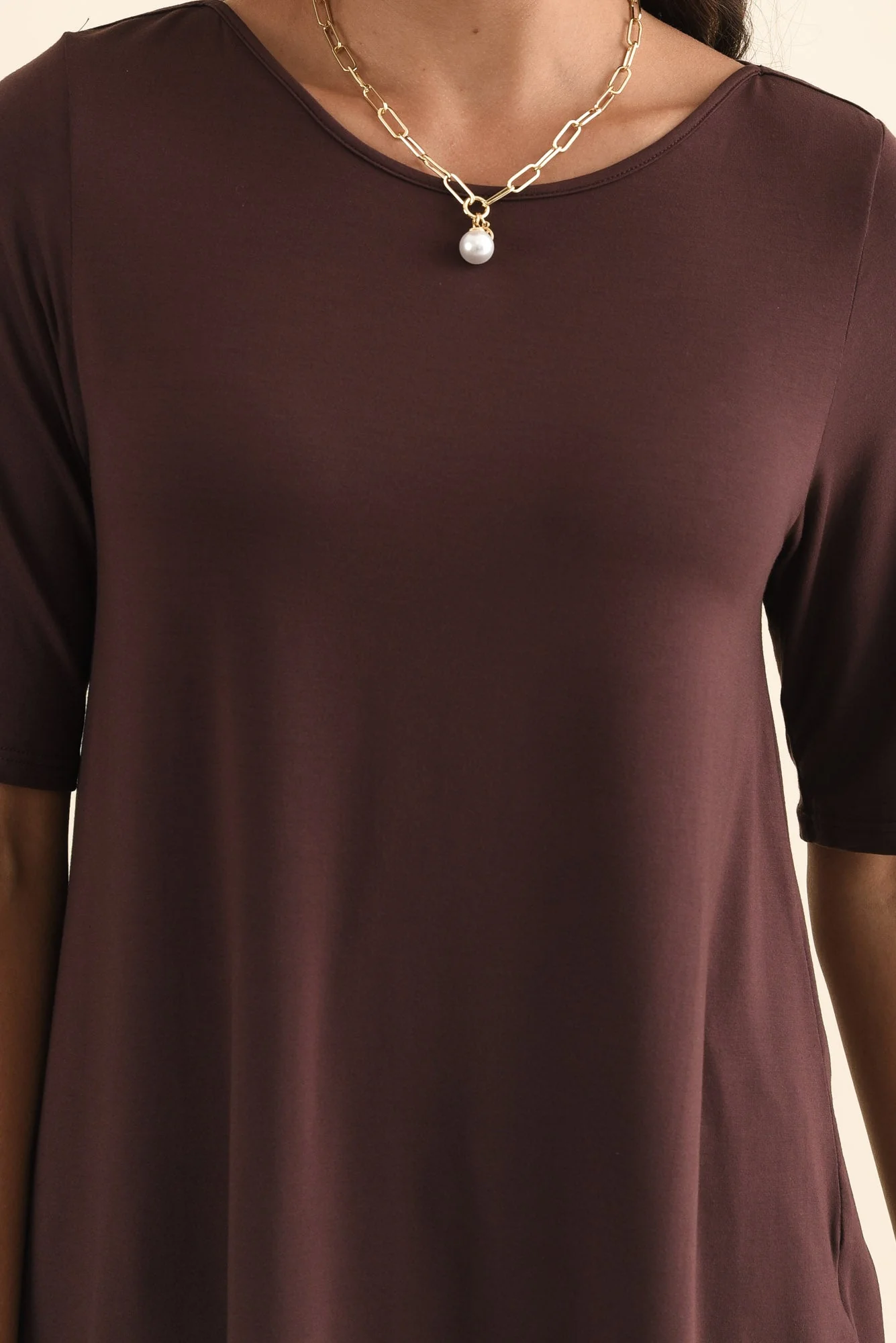 Buttery Wine Half Sleeve Top - Image 5