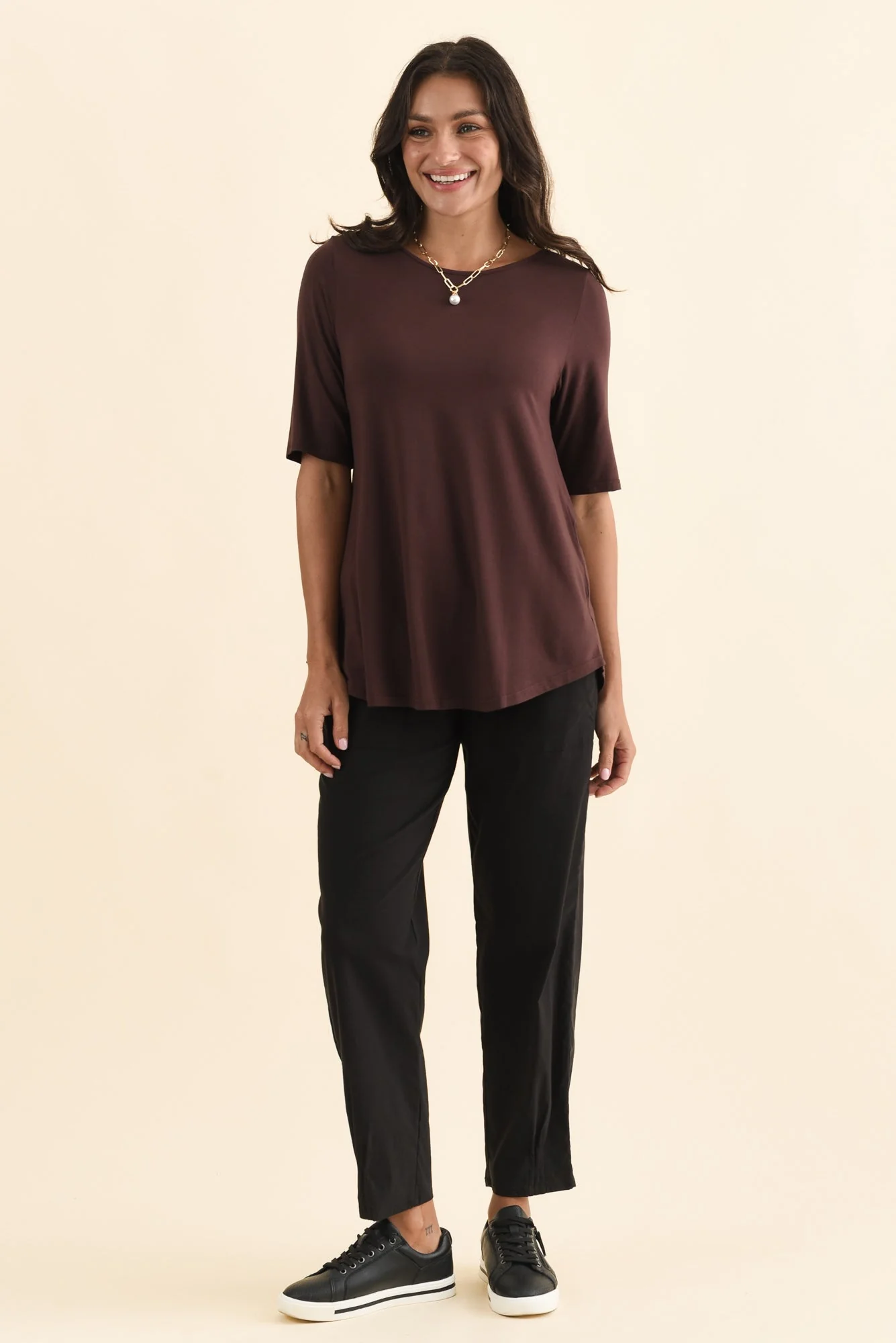 Buttery Wine Half Sleeve Top - Image 6