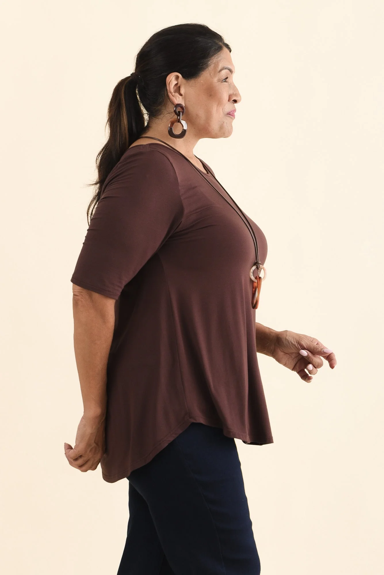 Buttery Wine Half Sleeve Top - Image 9