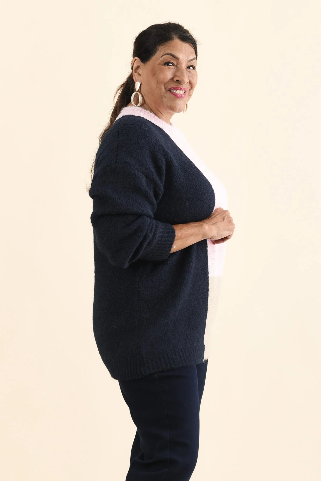 Cadence Pink Splice Knit Jumper - Image 10
