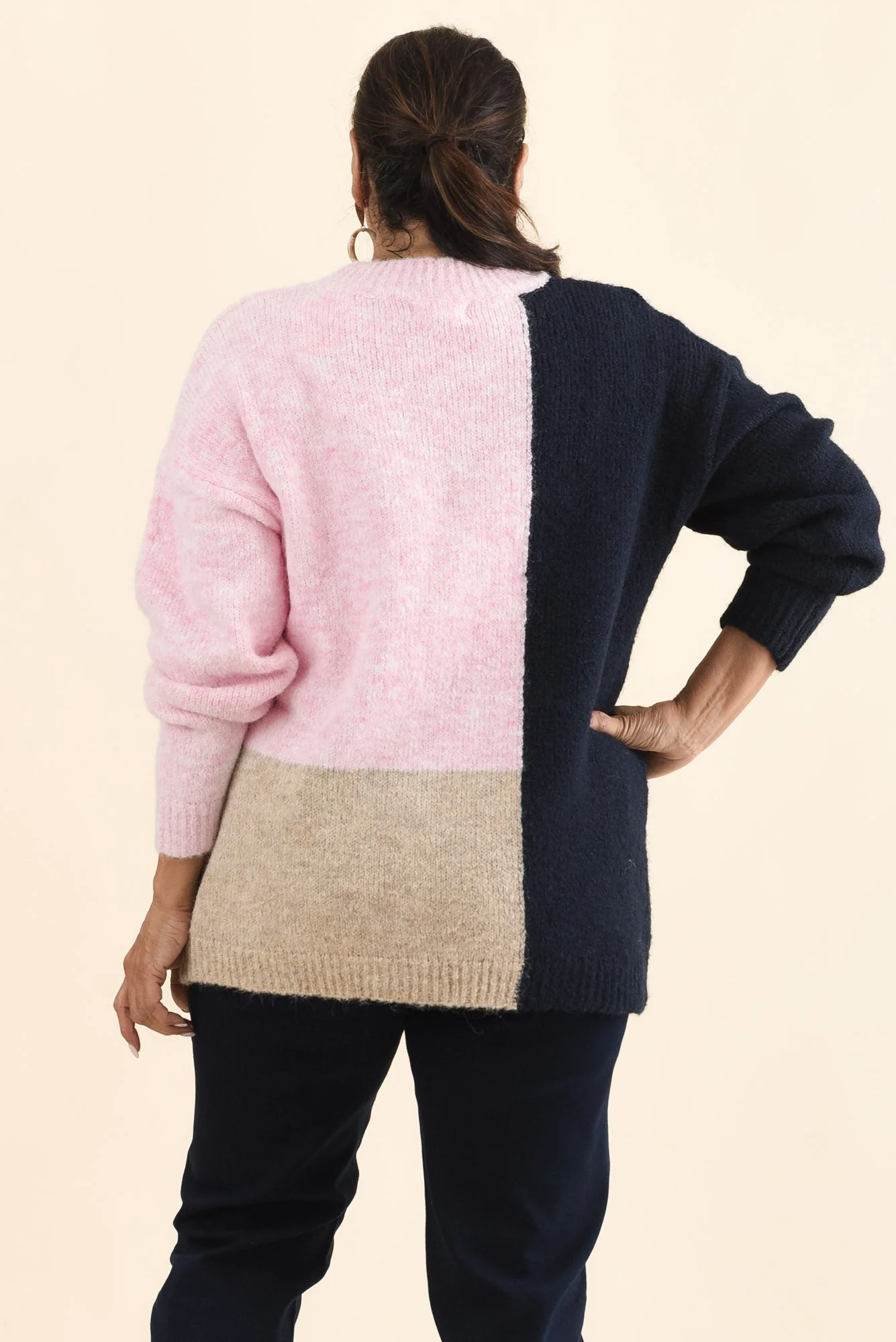 Cadence Pink Splice Knit Jumper - Image 11