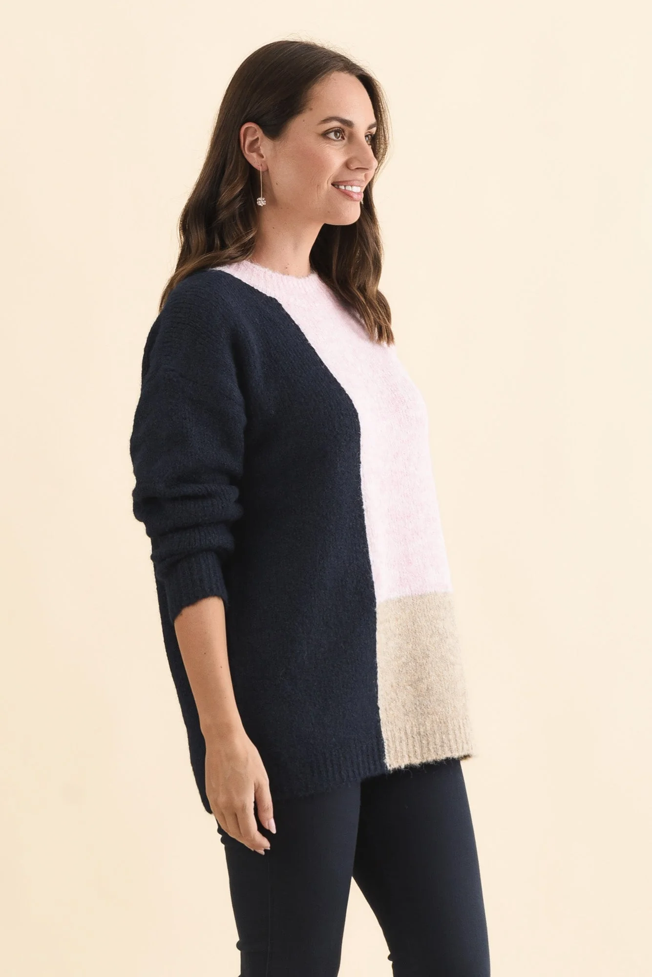 Cadence Pink Splice Knit Jumper - Image 3