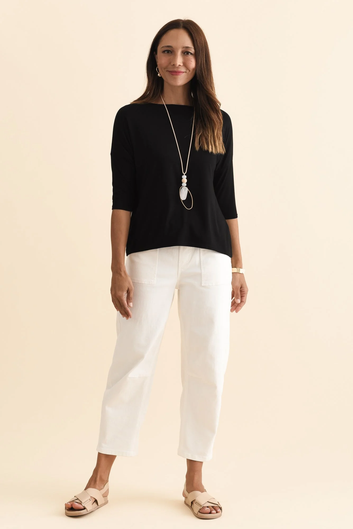 Camila Black Bamboo Top - Image 3