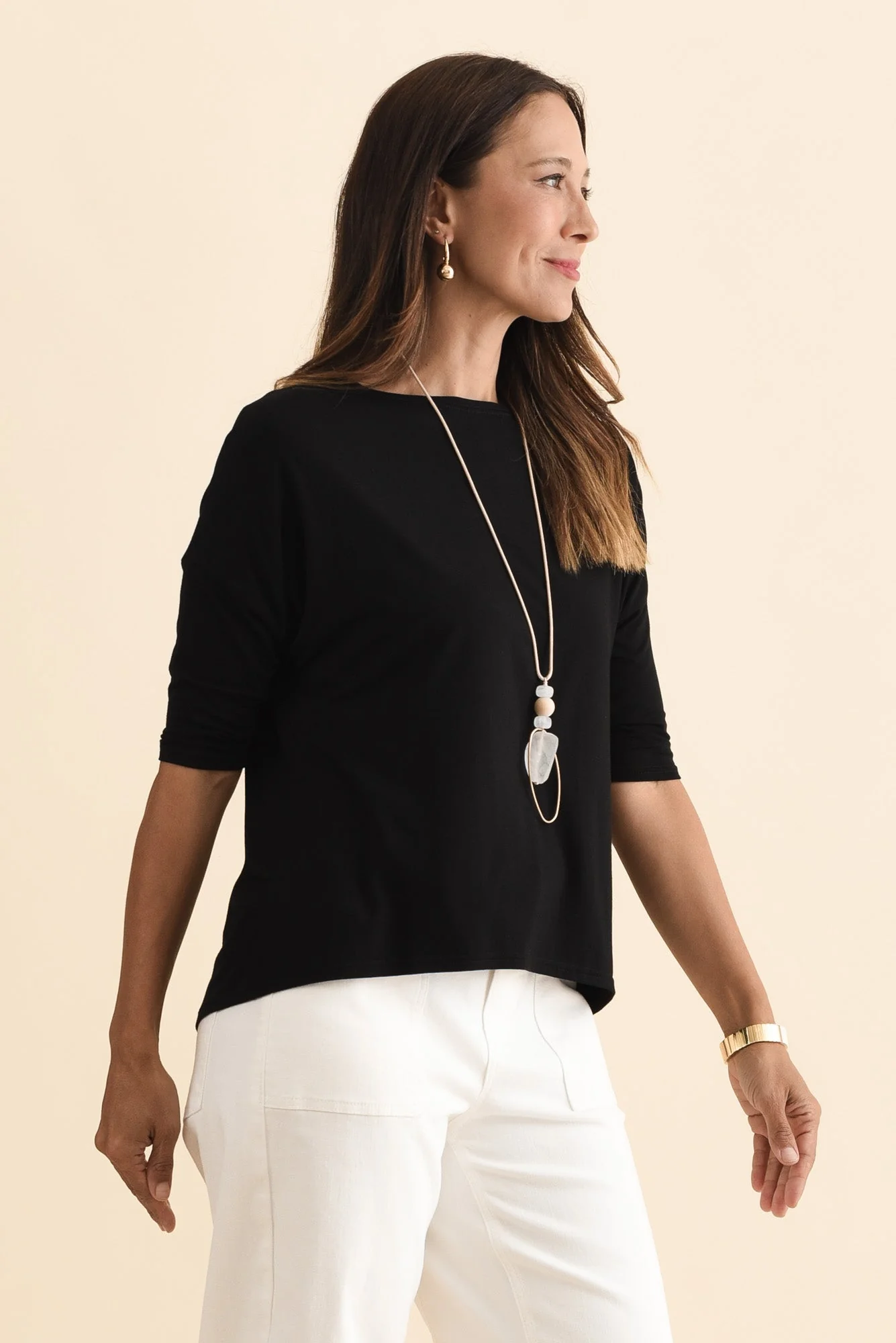 Camila Black Bamboo Top - Image 4
