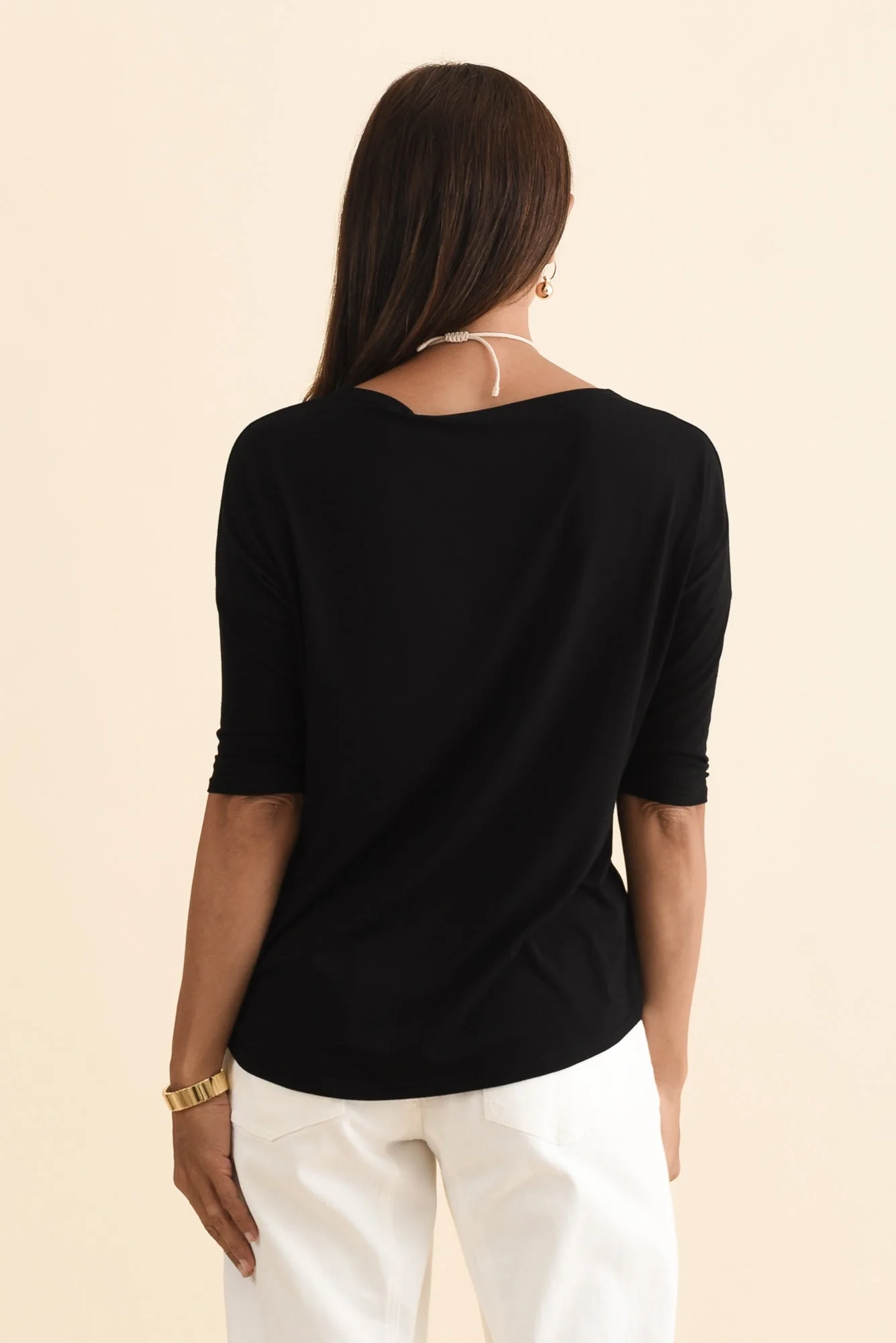 Camila Black Bamboo Top - Image 5