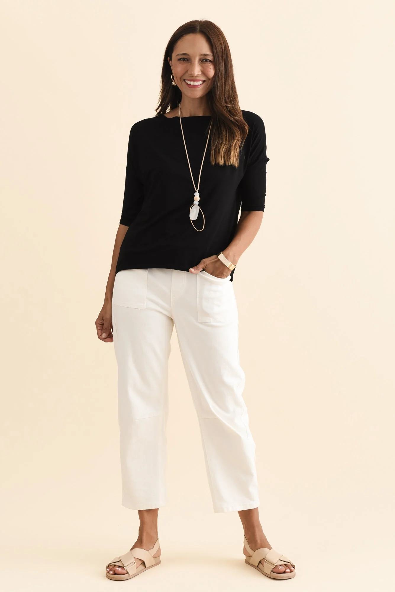 Camila Black Bamboo Top - Image 8