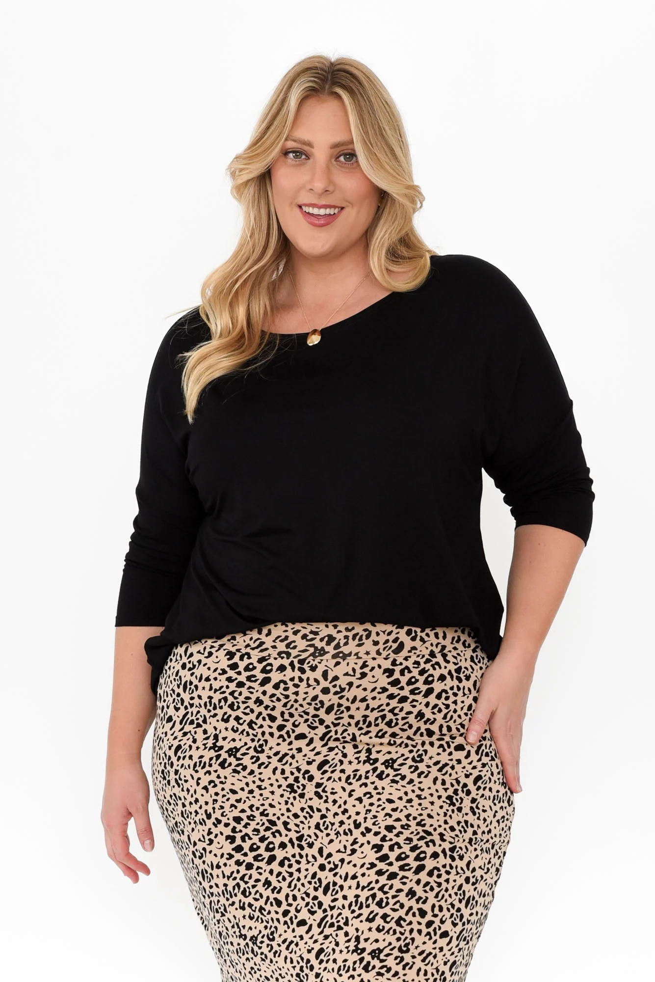 Camila Black Bamboo Top - Image 9