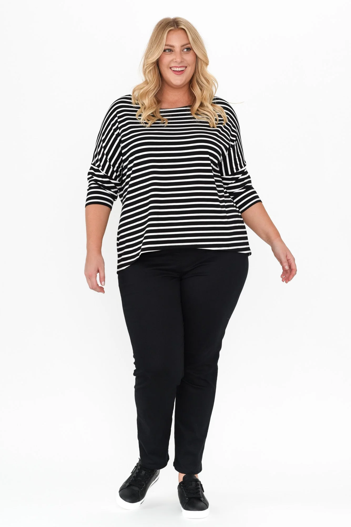 Camila Black Stripe Bamboo Top - Image 11