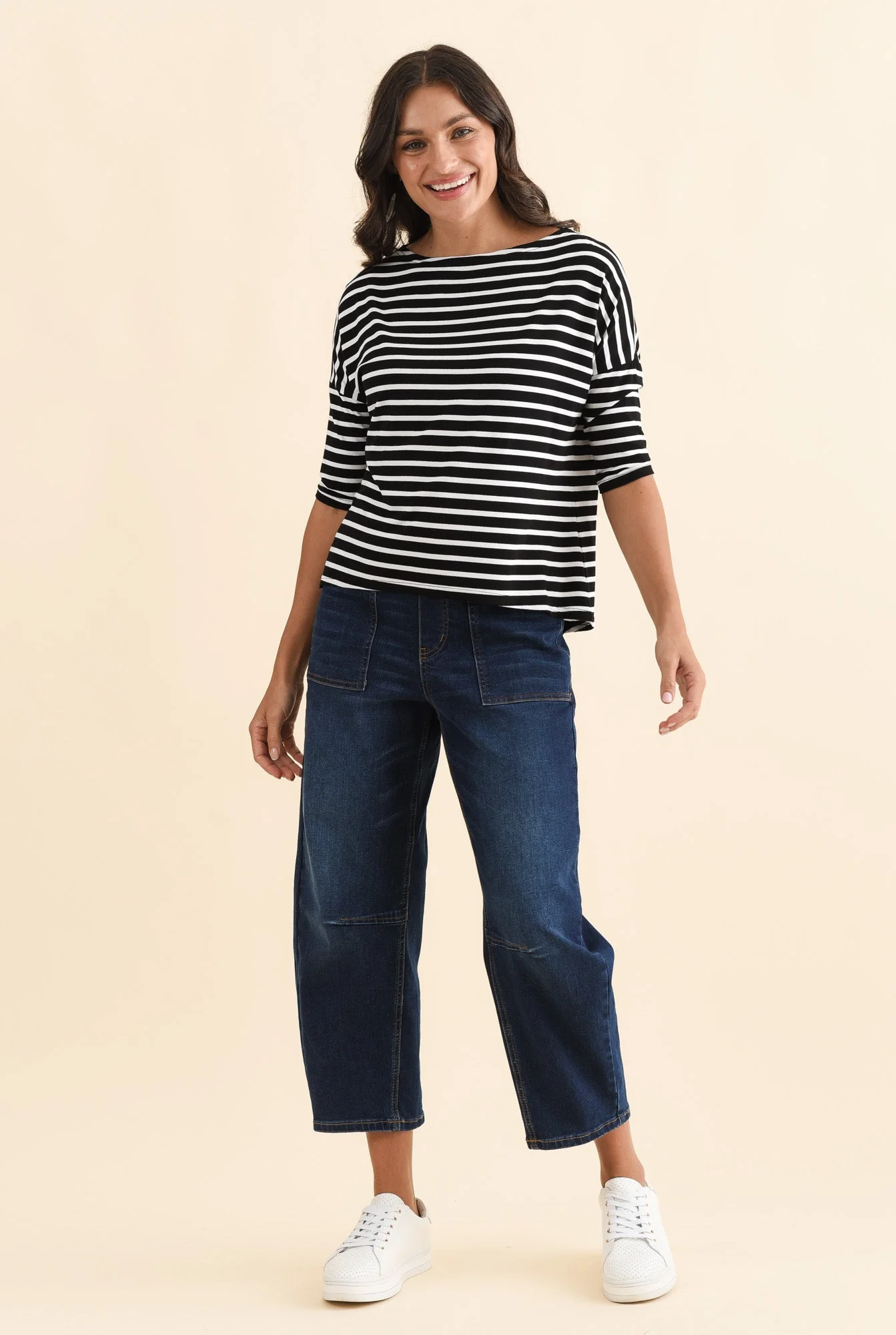 Camila Black Stripe Bamboo Top - Image 3