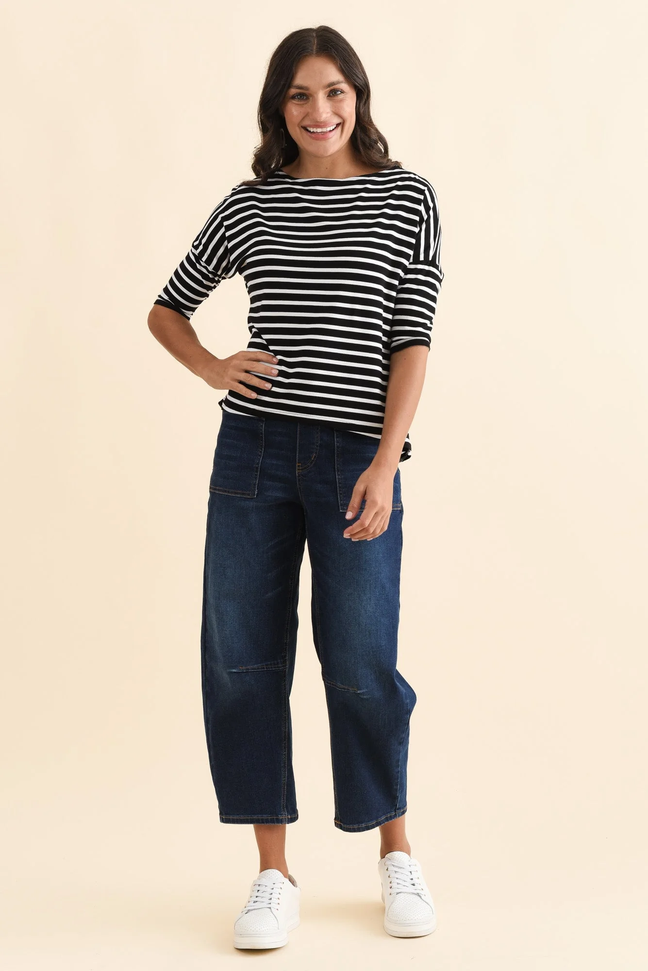 Camila Black Stripe Bamboo Top - Image 8