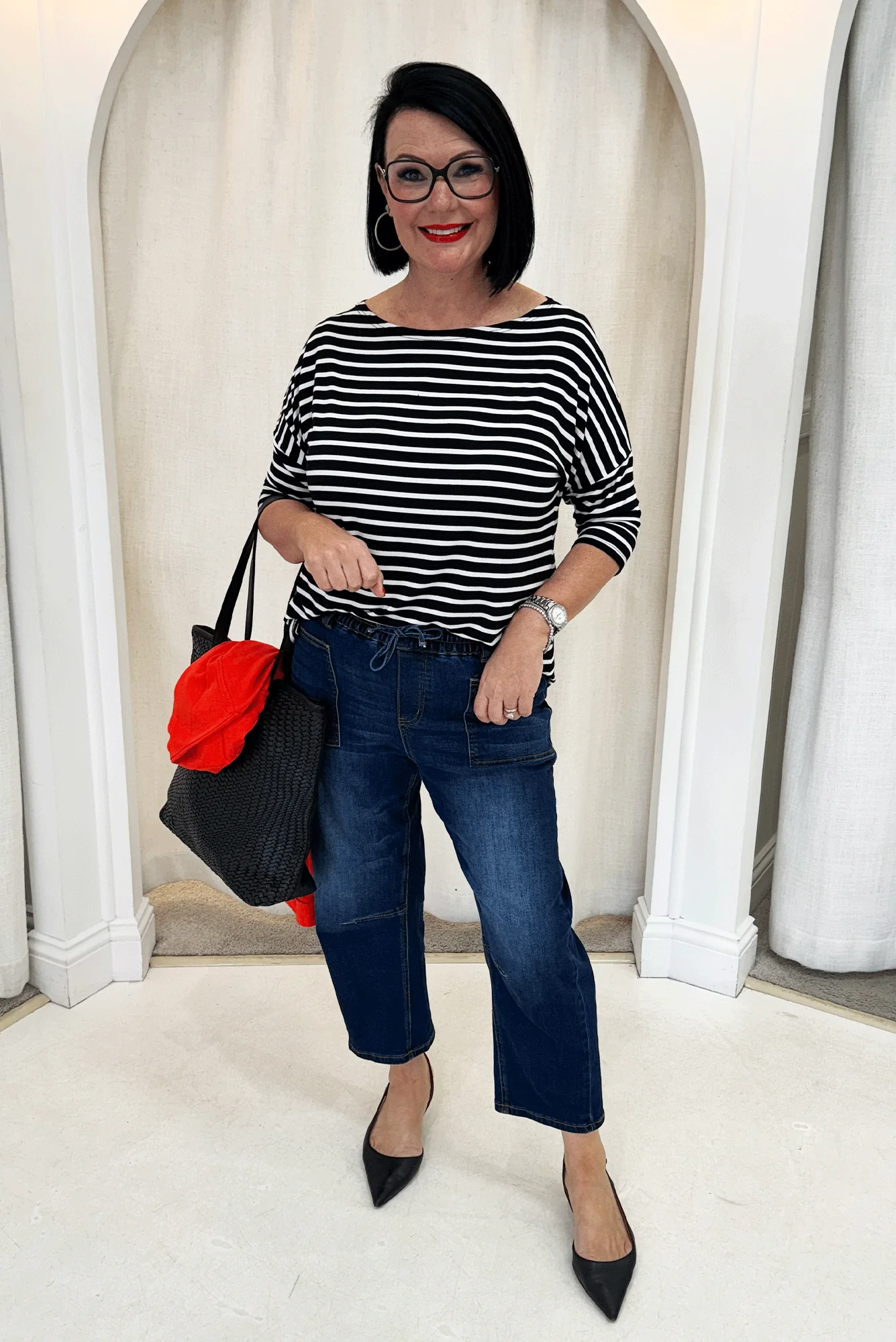 Camila Black Stripe Bamboo Top - Image 9