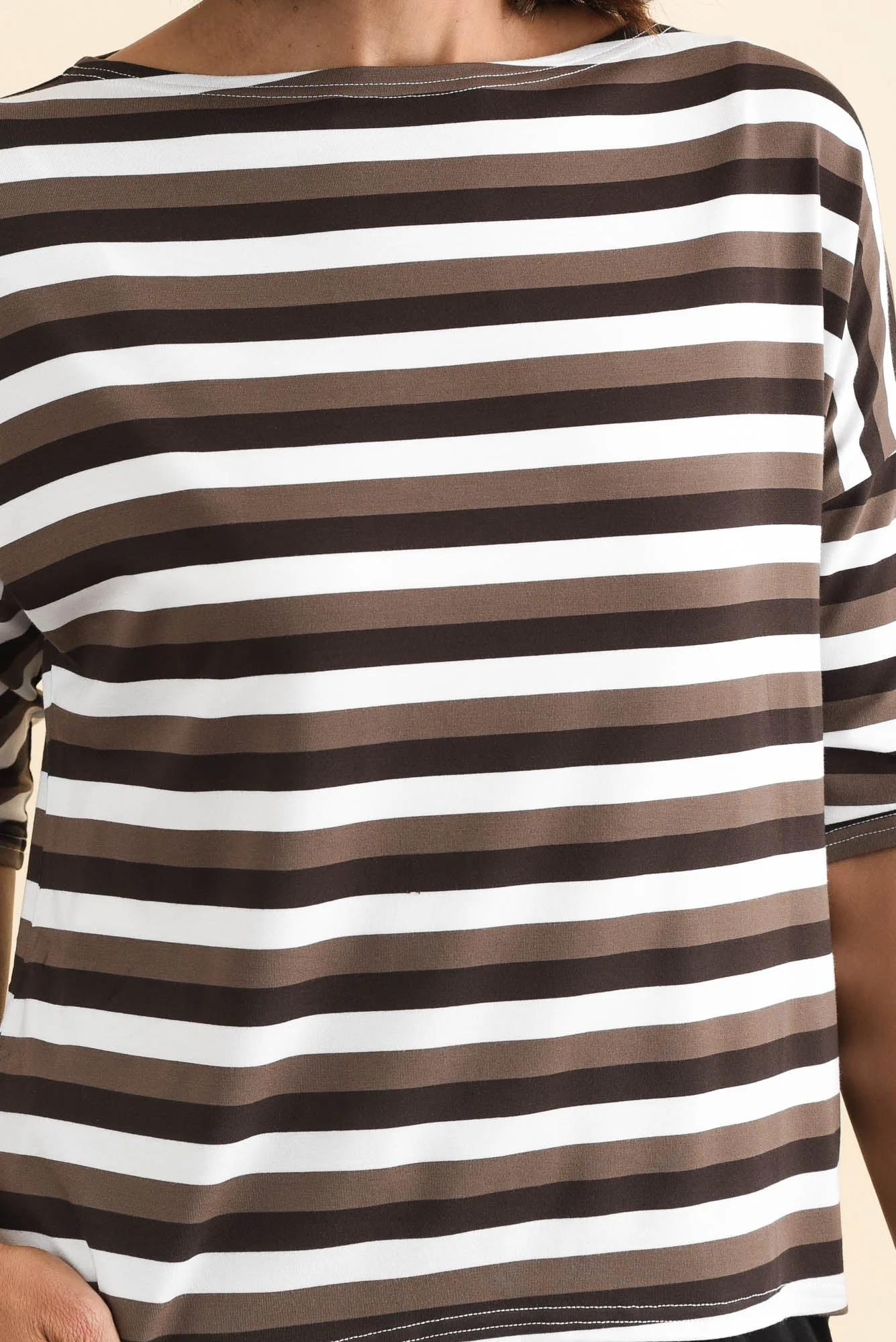 Camila Brown Stripe Bamboo Top - Image 6