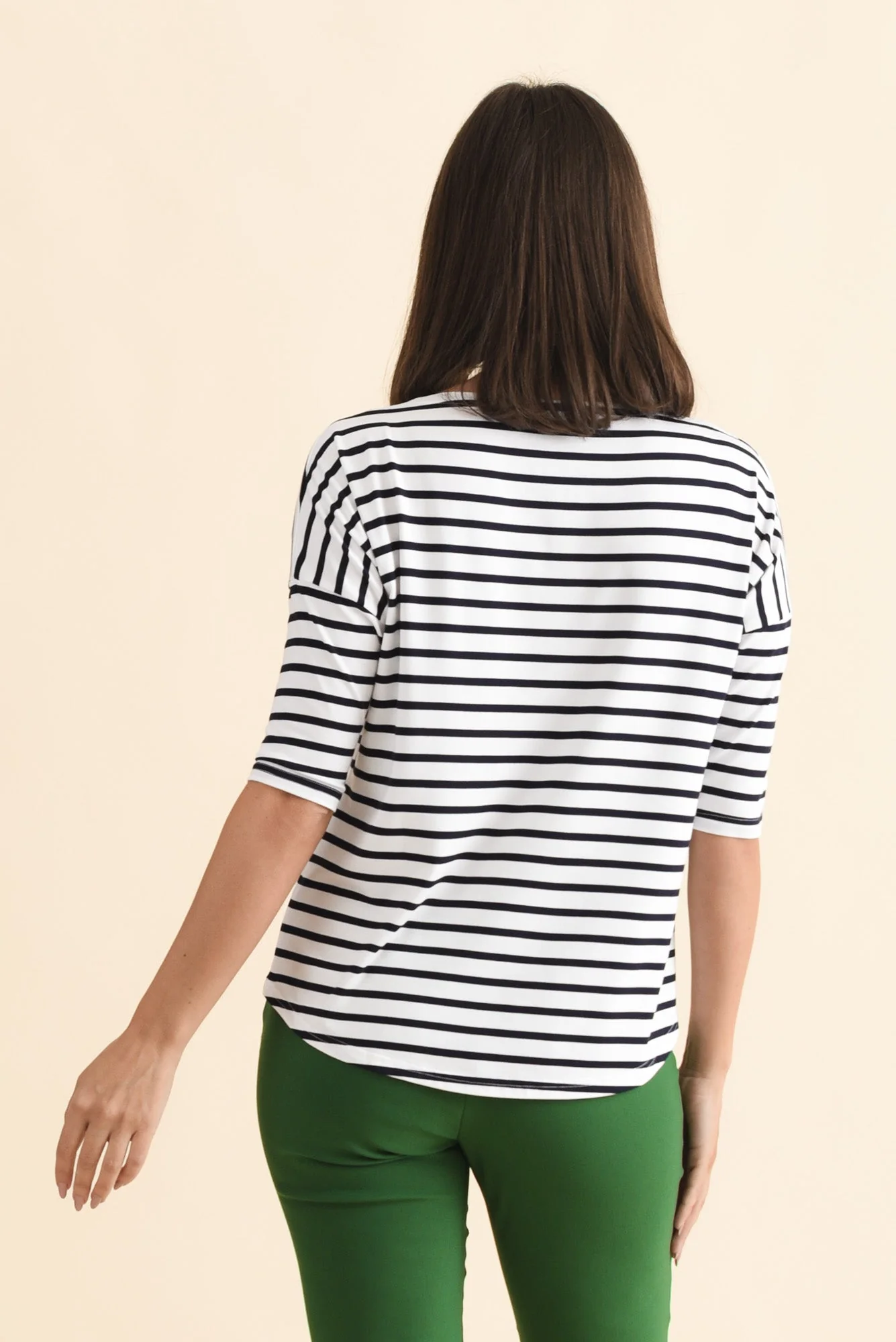 Camila Navy Stripe Bamboo Top - Image 4