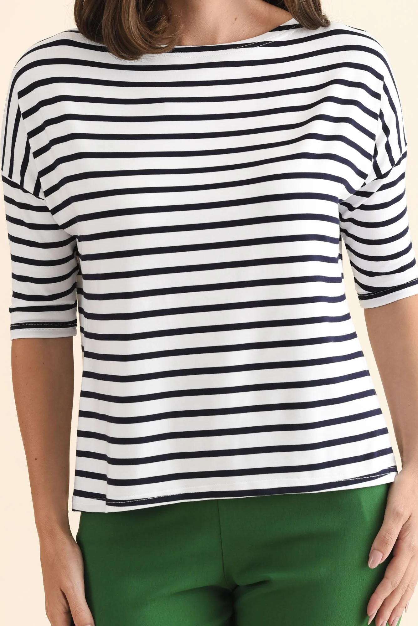 Camila Navy Stripe Bamboo Top - Image 5
