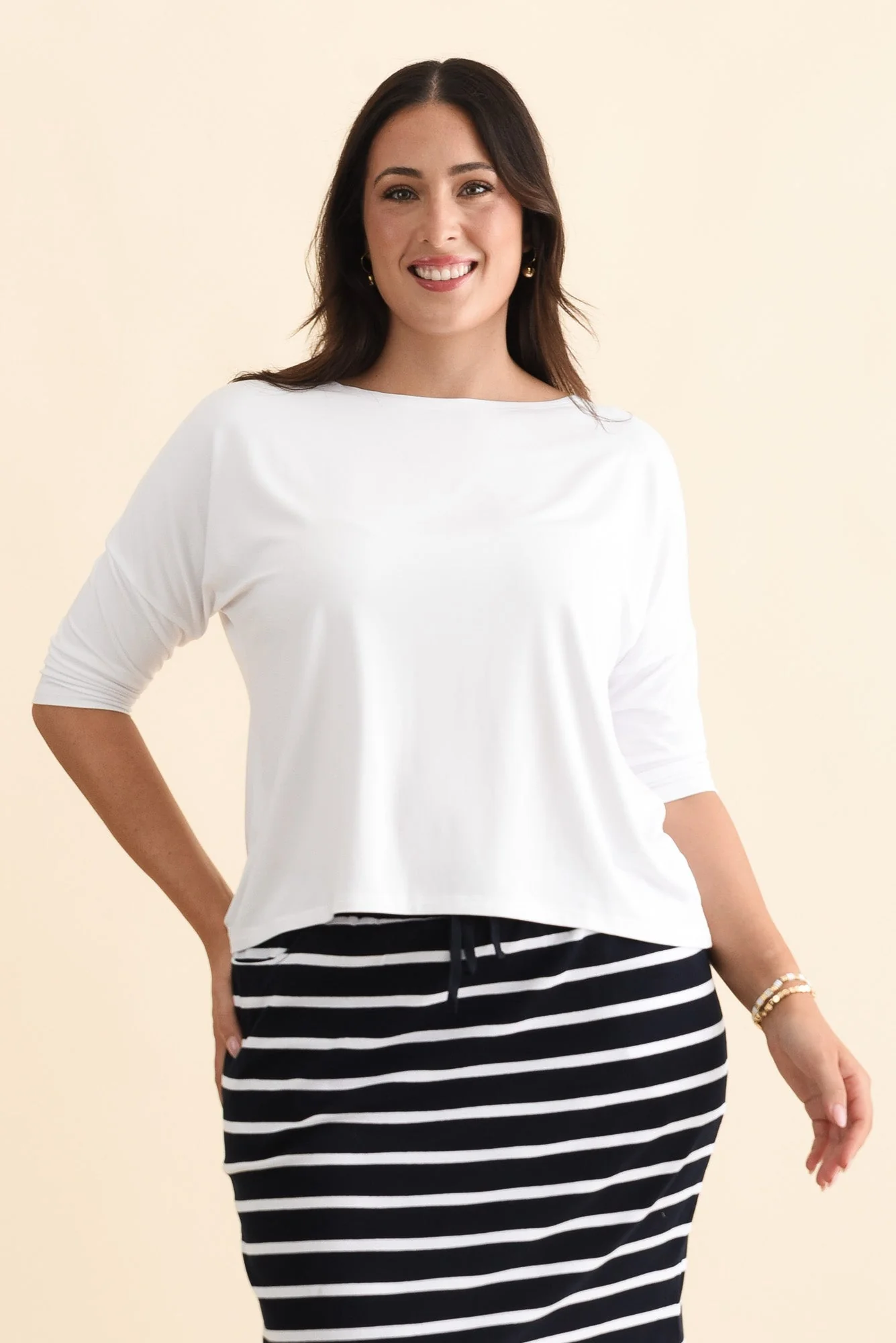 Camila White Bamboo Top - Image 9