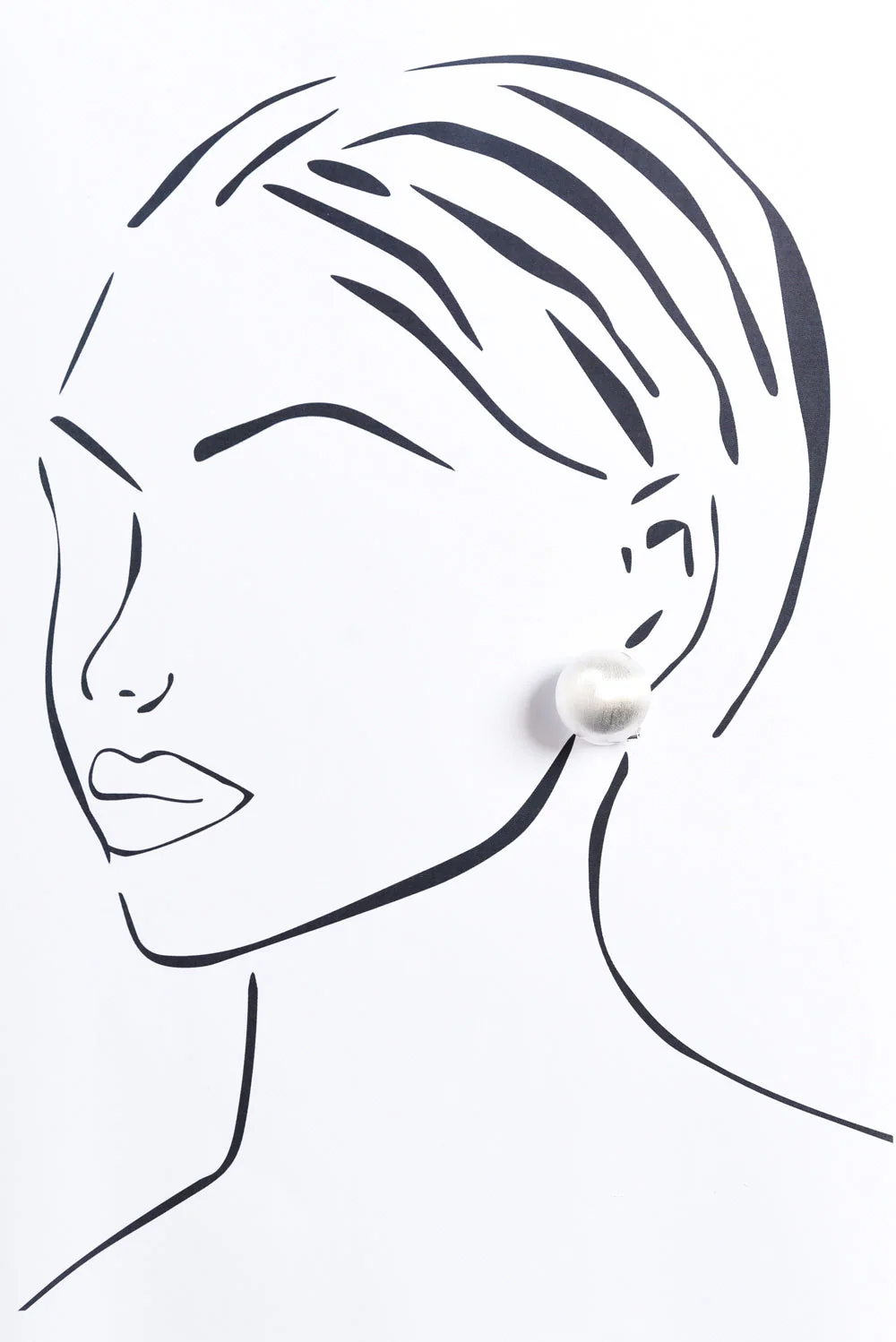 Candice Silver Stud Earrings - Image 2