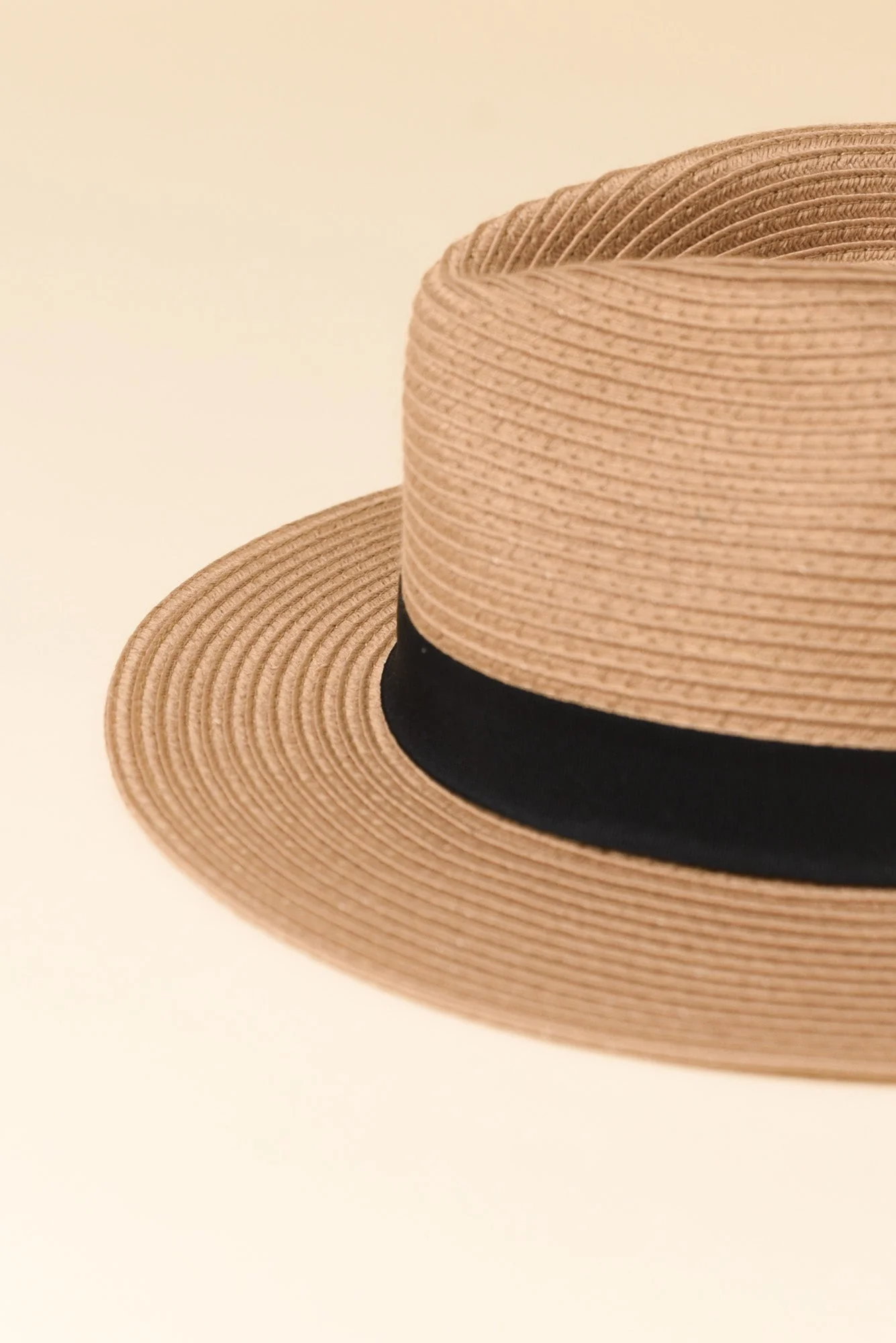 Caramel Wide Brim Travel Fedora - Image 3