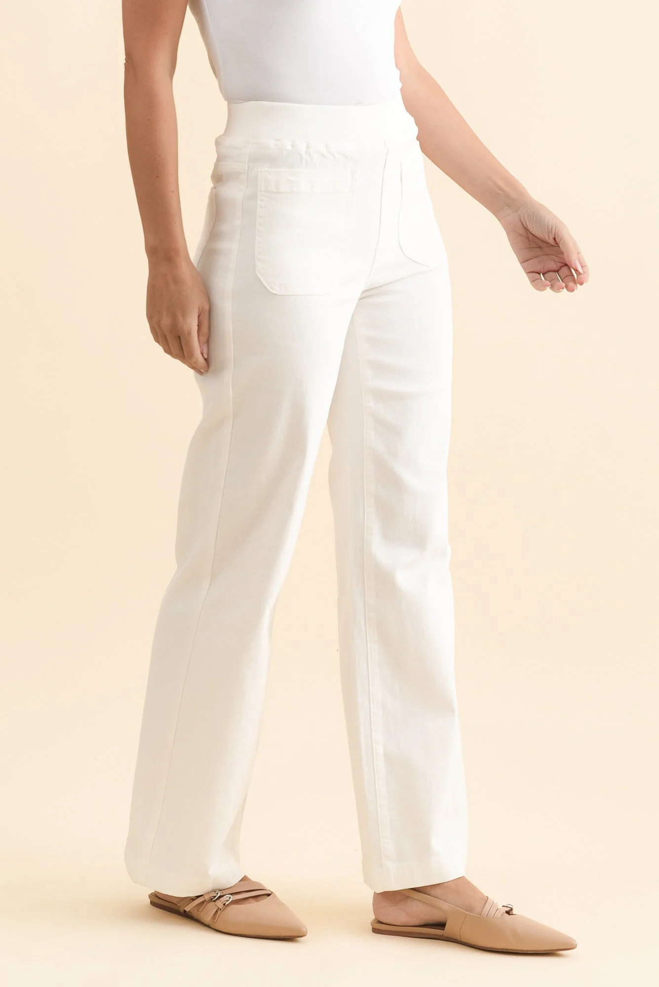 Carpenter Cream Stretch Jeans - Image 3