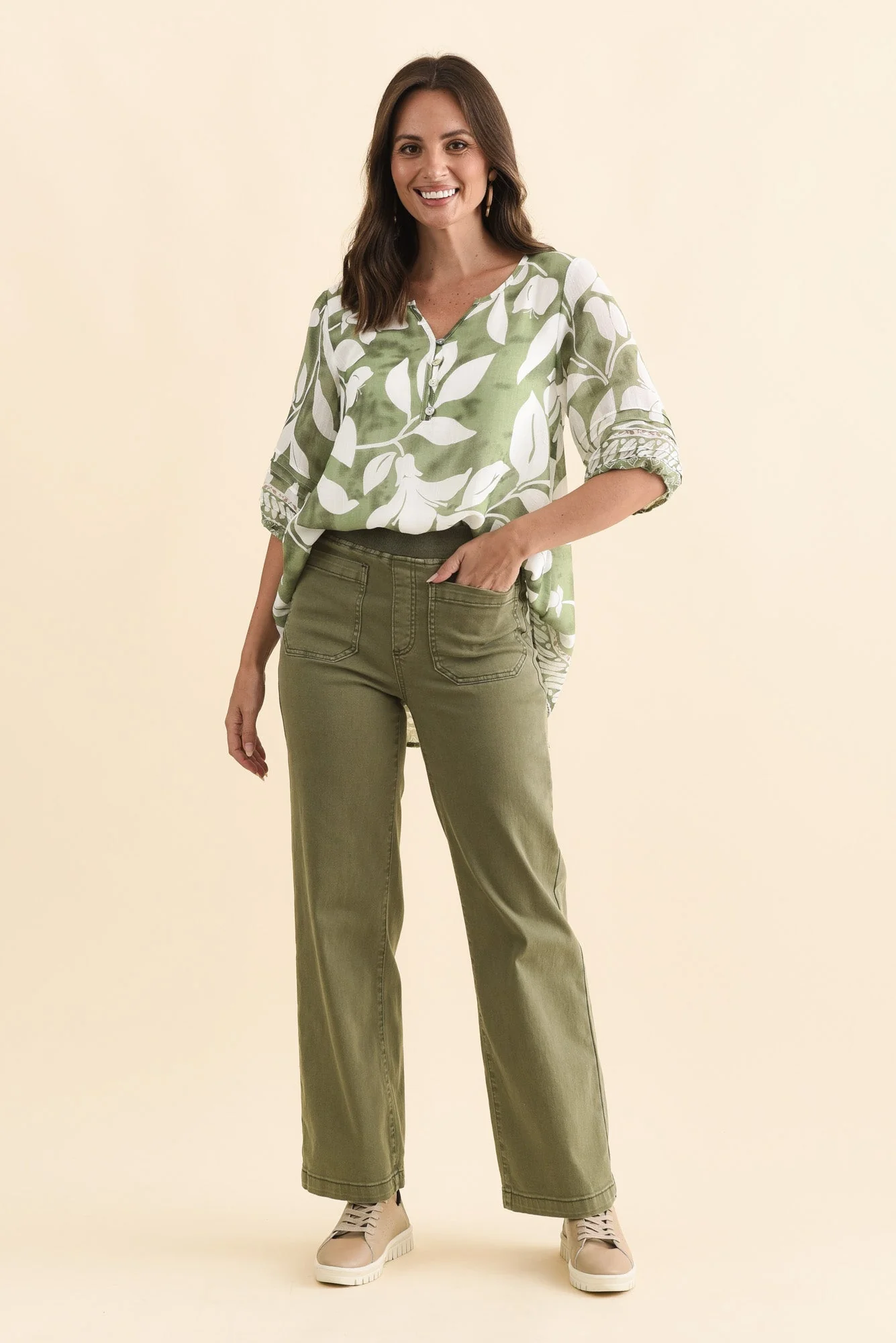 Carpenter Khaki Stretch Jeans - Image 2
