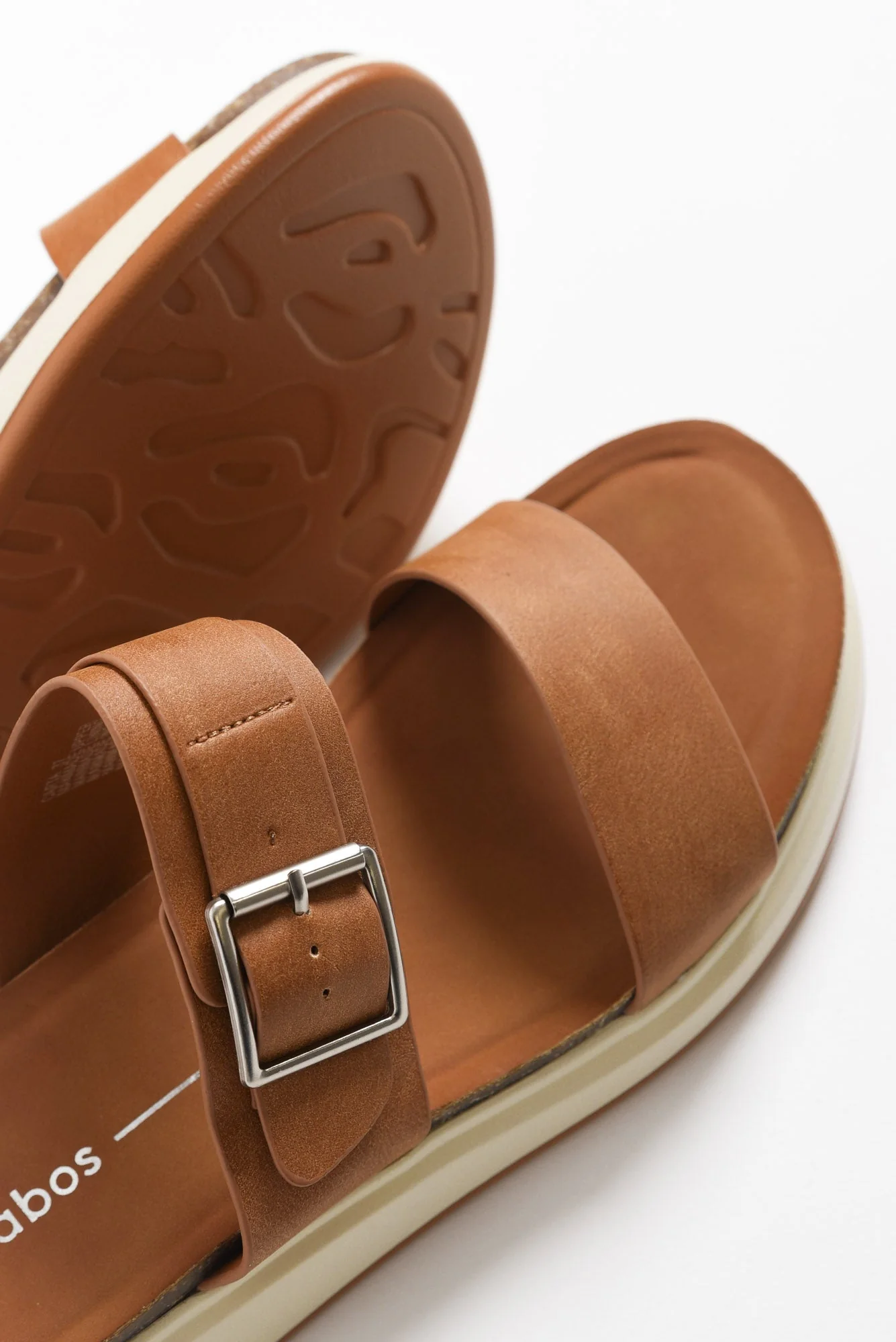 Carta Tan Platform Buckle Slide - Image 7