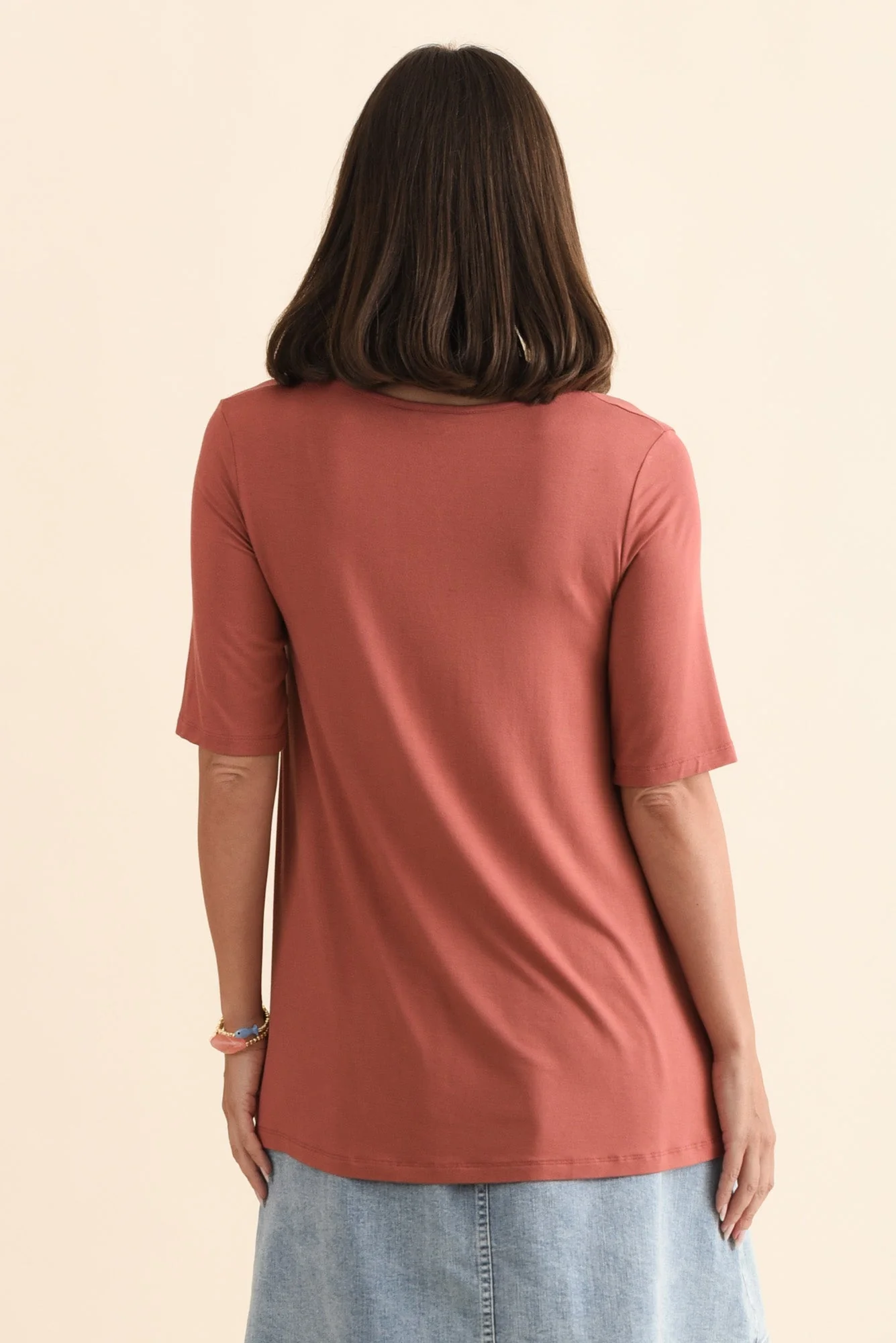 Carter Rust Bamboo Tunic Top - Image 5