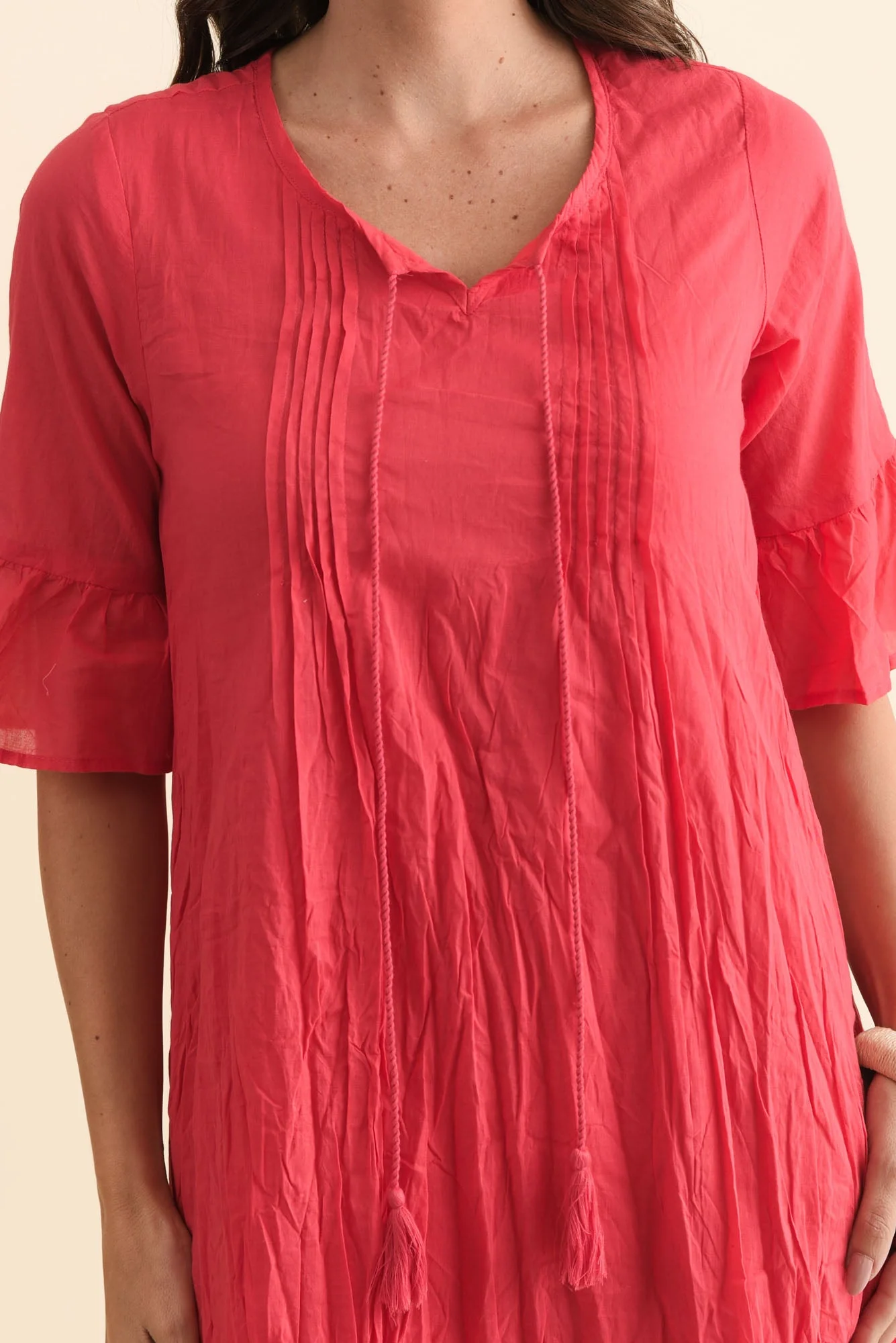 Cayman Cherry Cotton Tunic Dress - Image 5