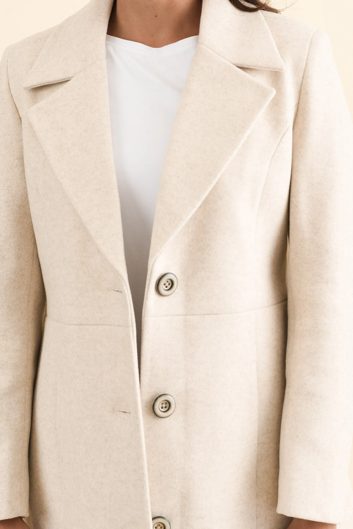 Cevish Beige Button Coat - Image 6