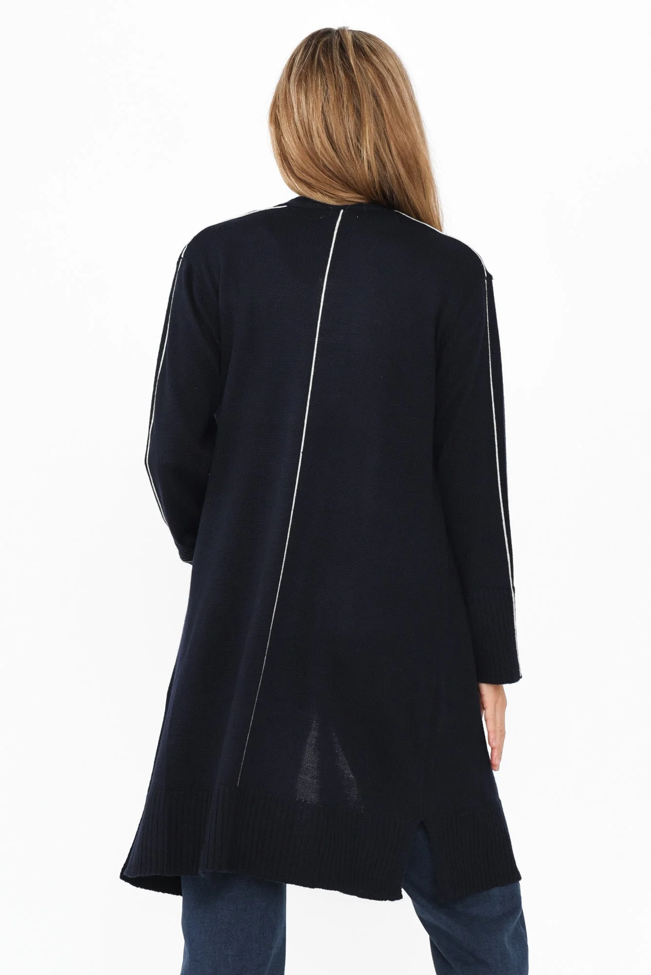 Charter Navy Knit Pocket Cardigan - Image 4