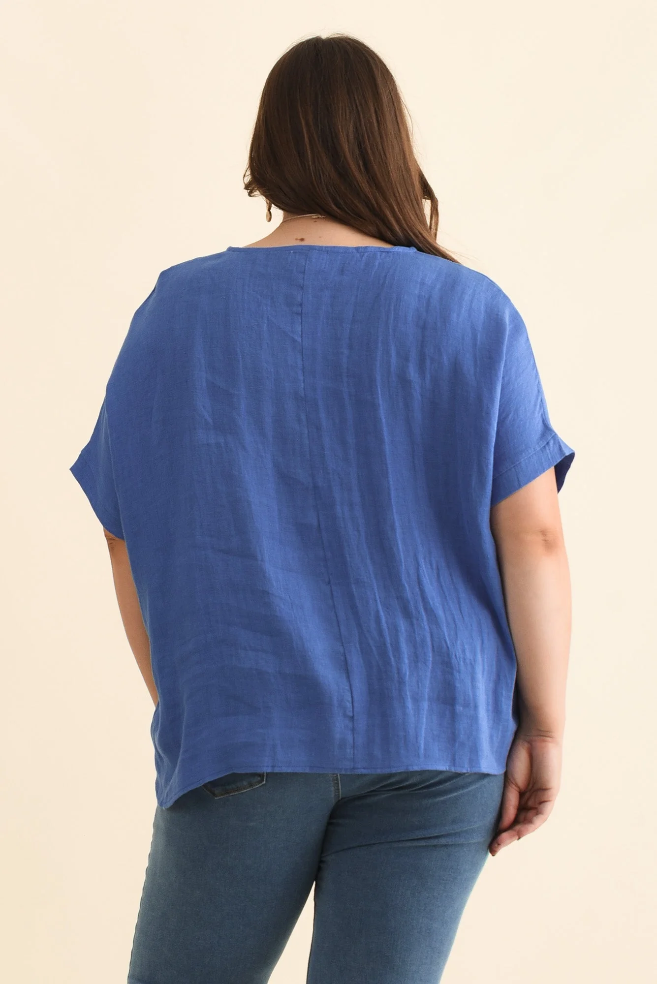 Chaya Cobalt Linen Top - Image 11
