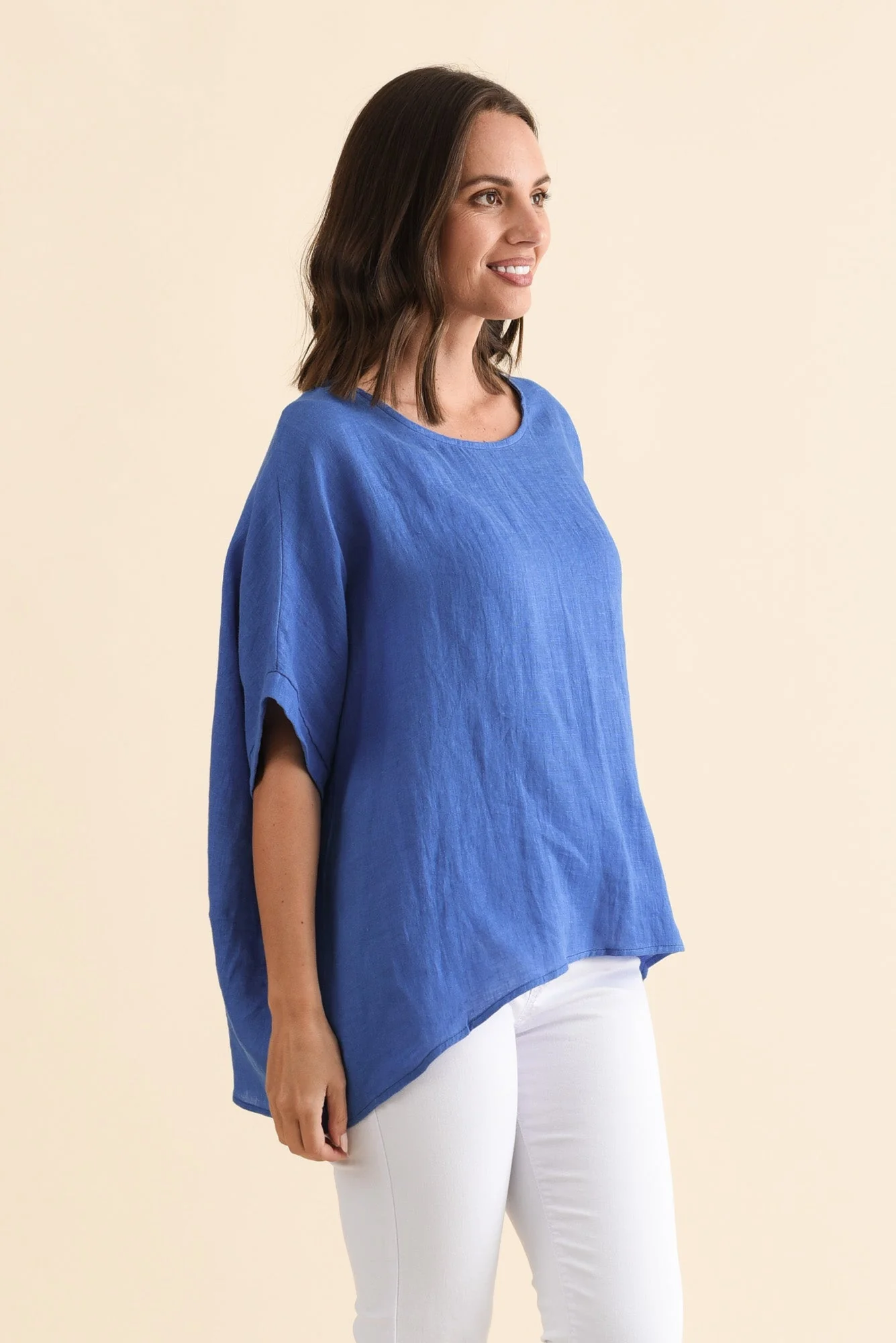 Chaya Cobalt Linen Top - Image 4