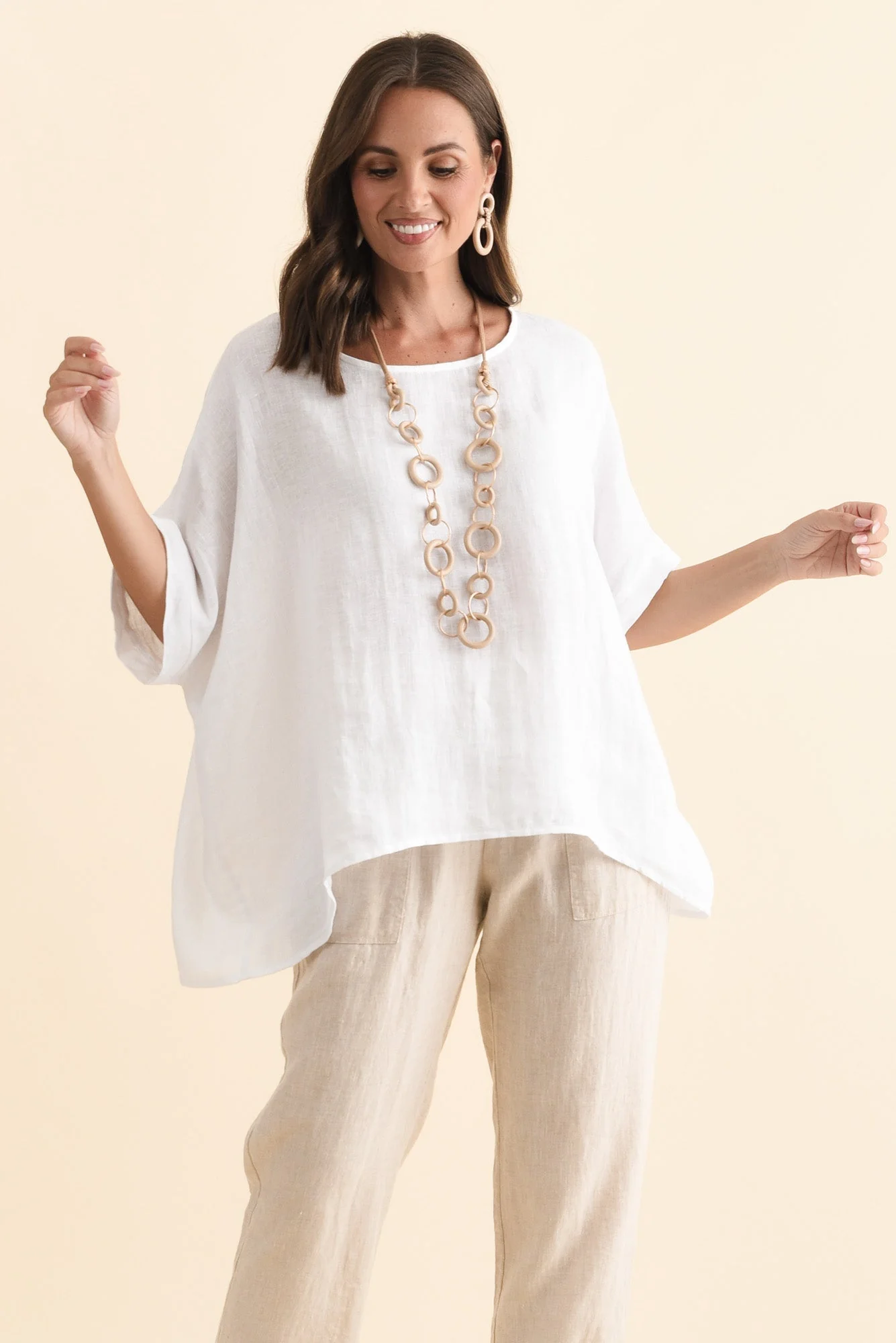 Chaya White Linen Top - Image 2