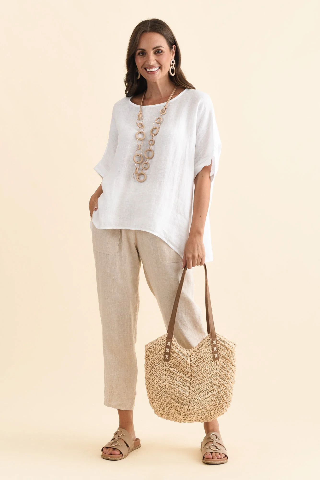Chaya White Linen Top - Image 7