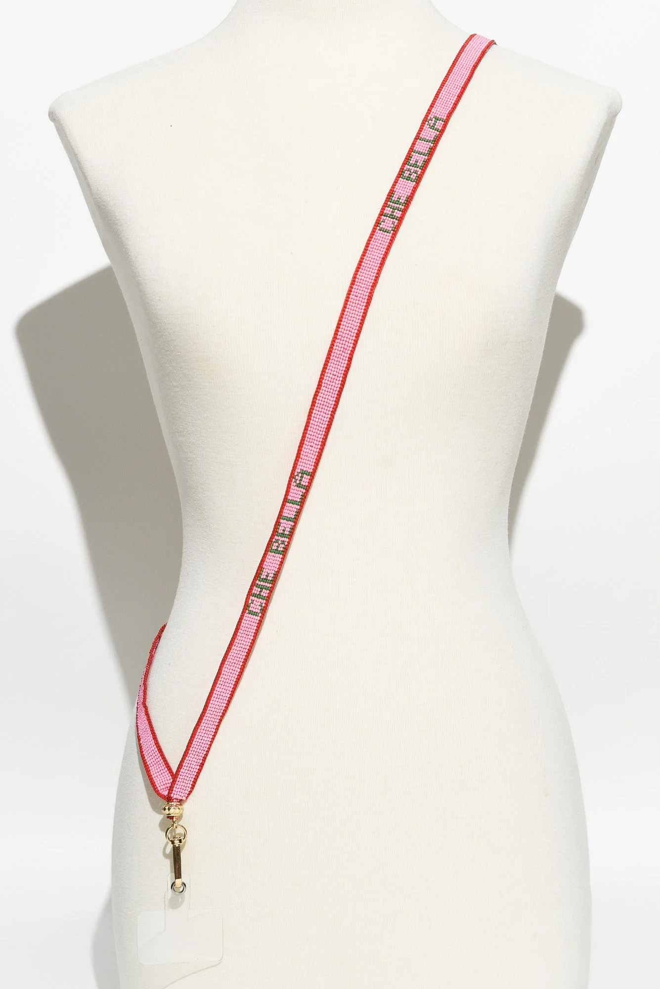 Che Bella Pink Beaded Lanyard - Image 3