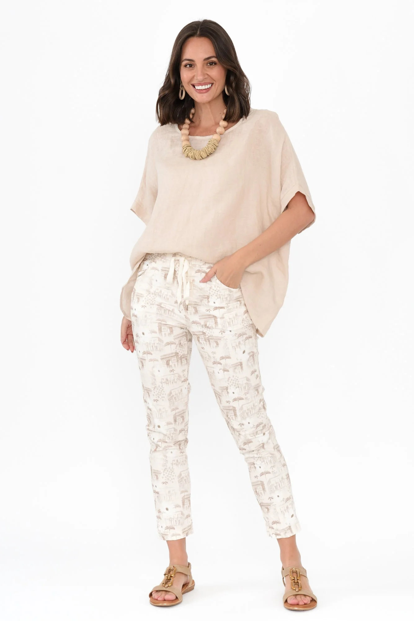 Cherie Natural Vista Drawstring Pants - Image 6