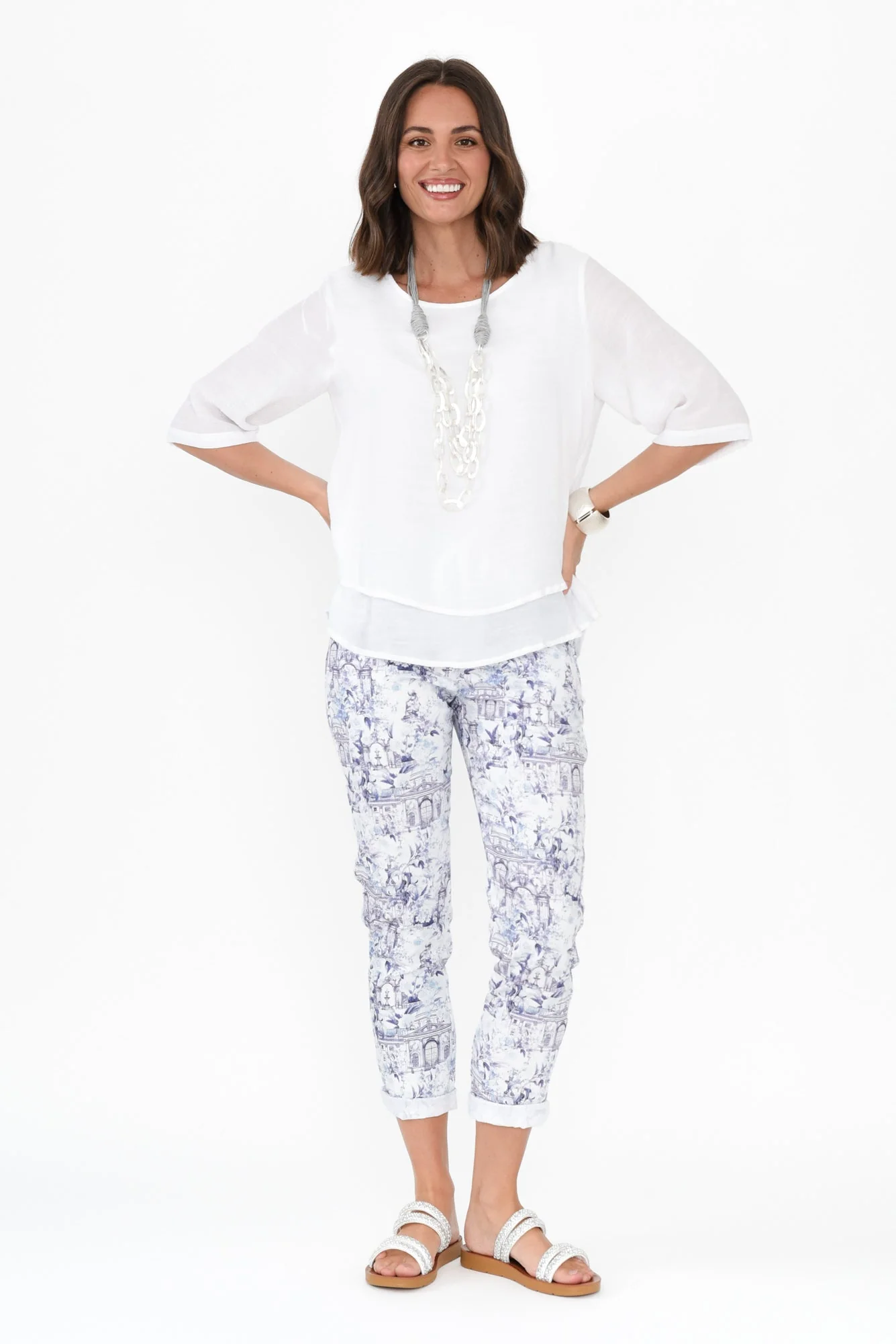 Cherie Navy Vista Drawstring Pants - Image 2