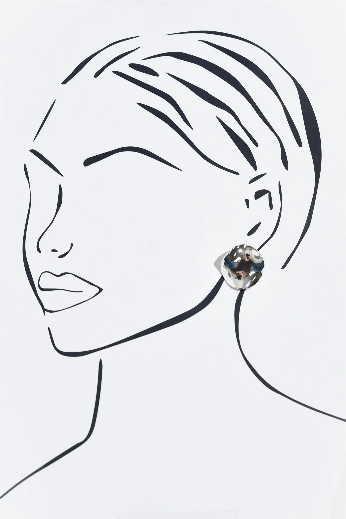 Chloe Silver Stud Earrings - Image 2