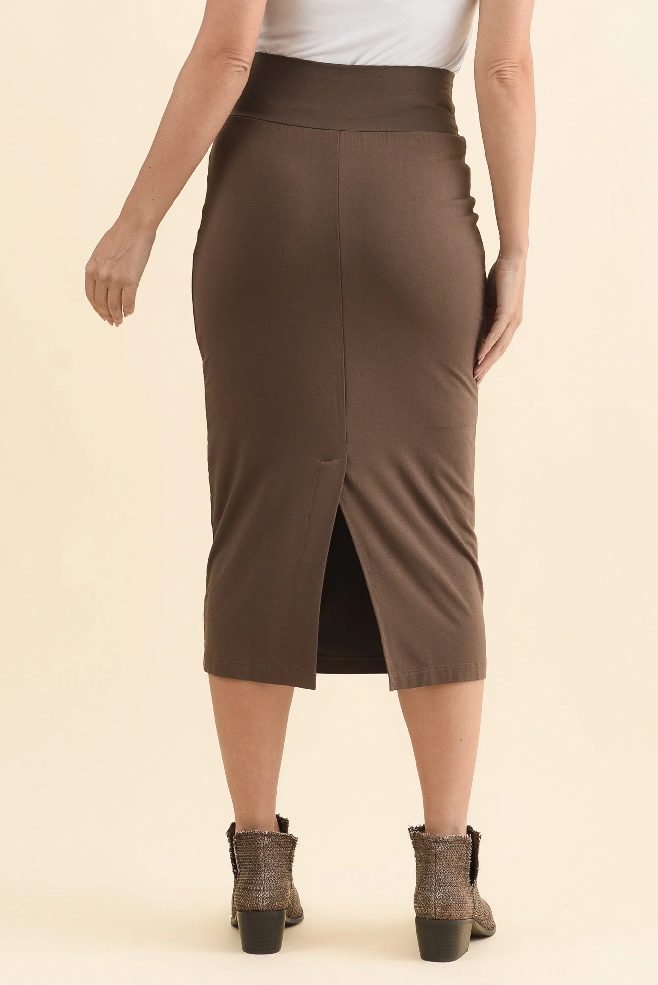 Chocolate Bamboo Maxi Tube Skirt - Image 4