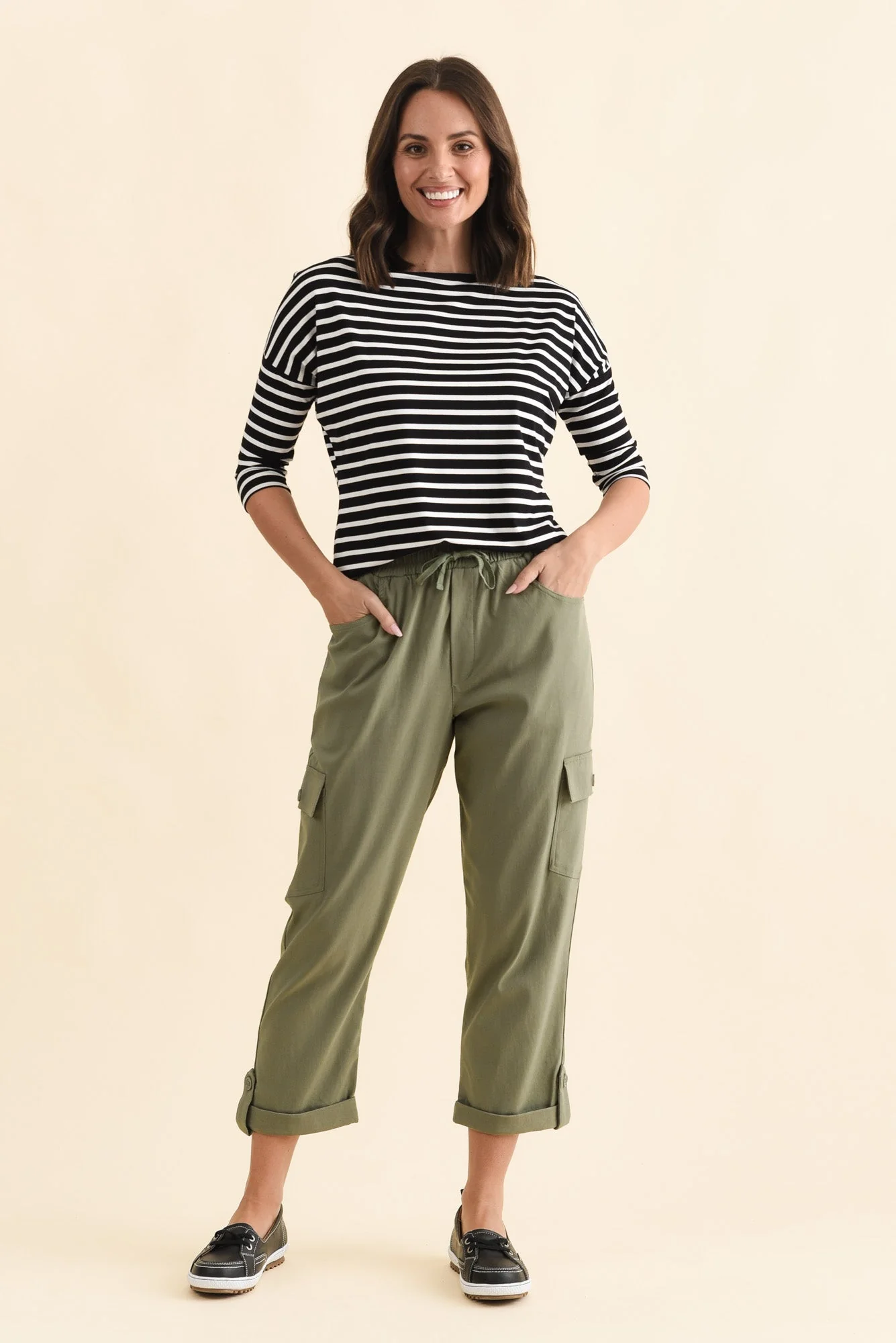 Cindy Sage Denim Cargo Pants - Image 6