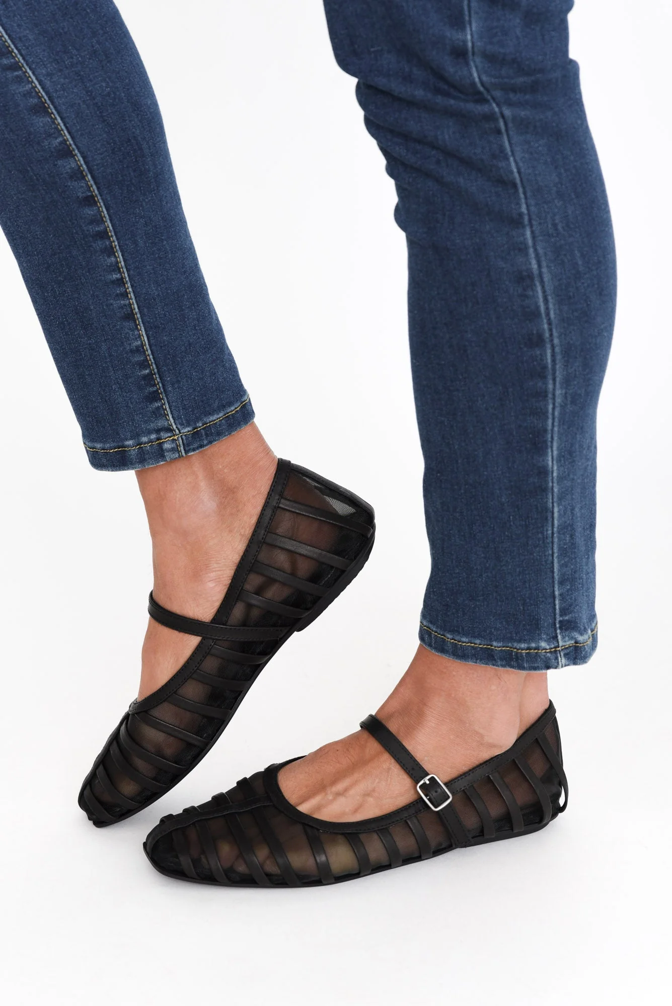 Clary Black Mesh Ballet Flat - Image 6