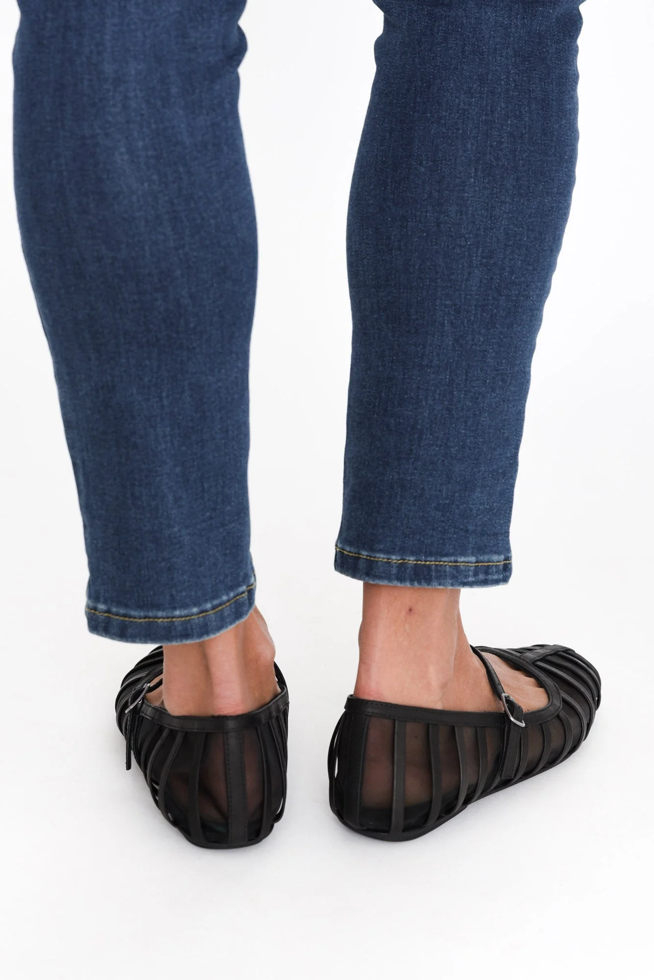 Clary Black Mesh Ballet Flat - Image 8
