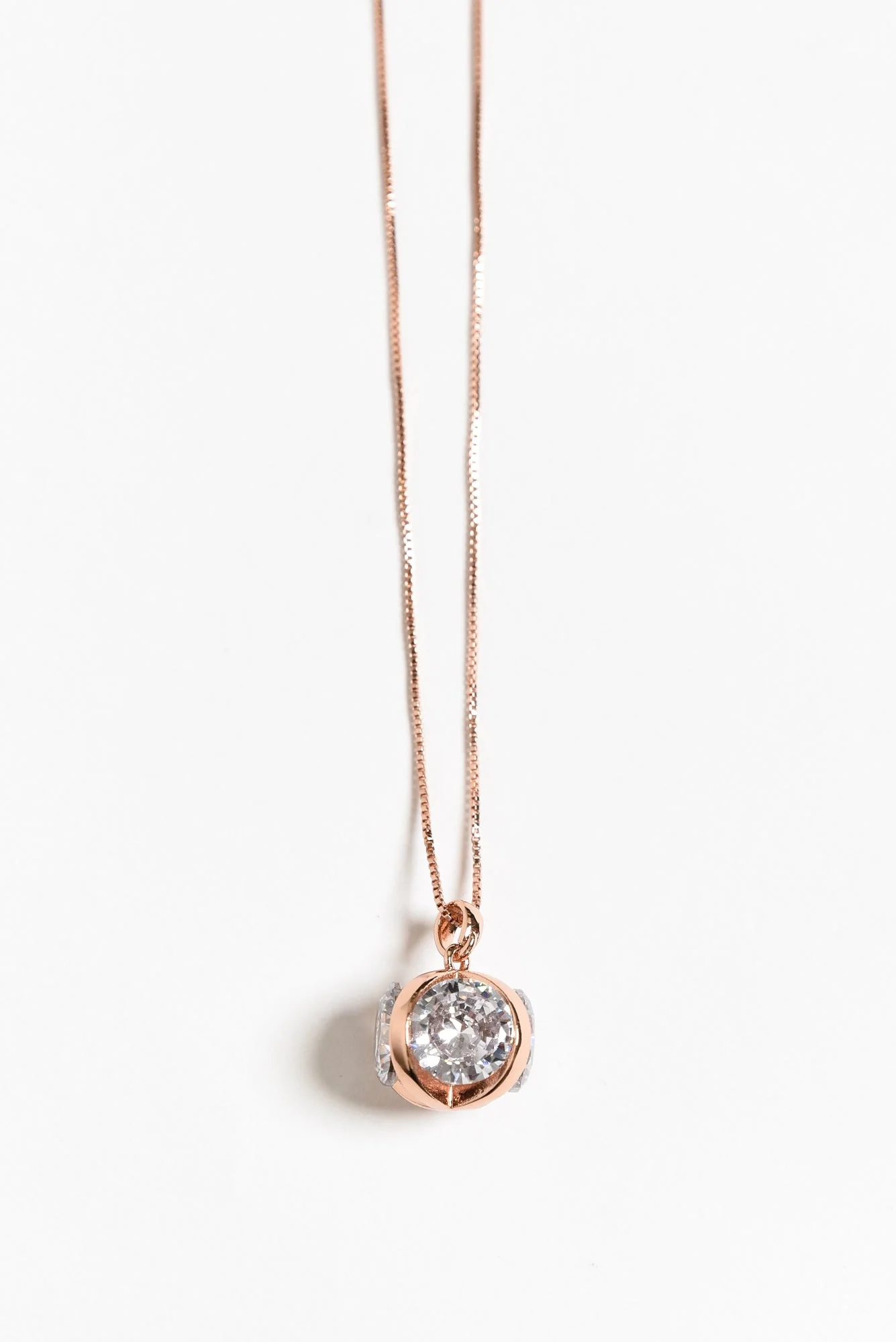 Coco Rose Gold Diamante Necklace - Image 2