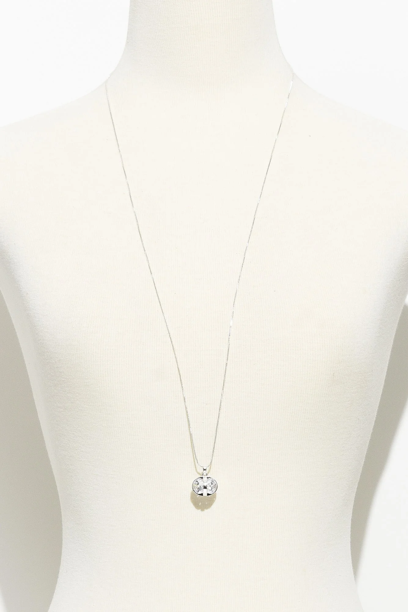 Coco Silver Diamante Necklace - Image 2