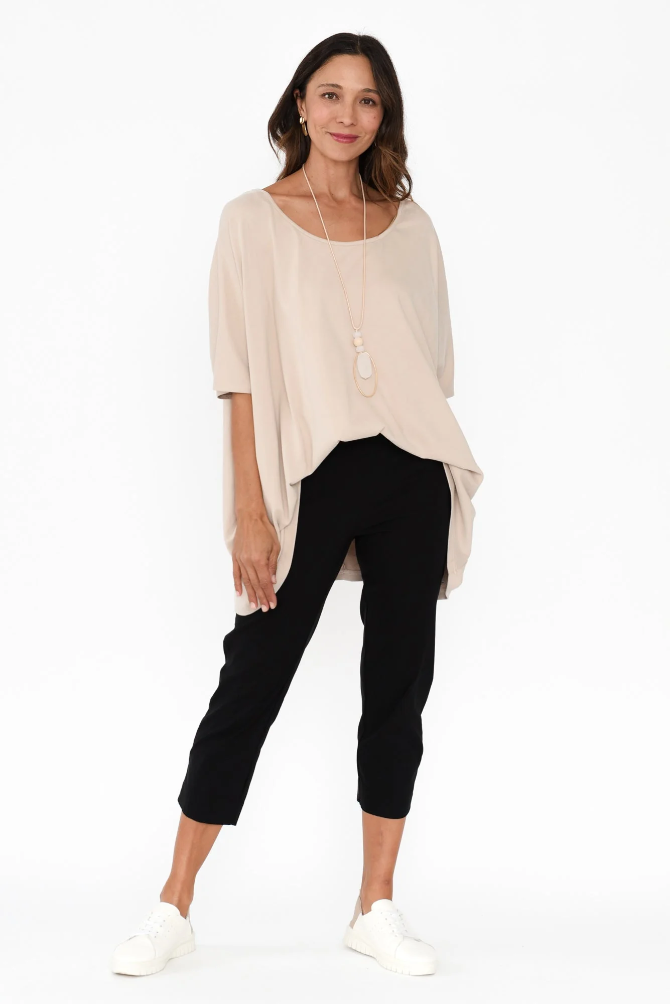 Cody Black Stretch Capri Pants - Image 2