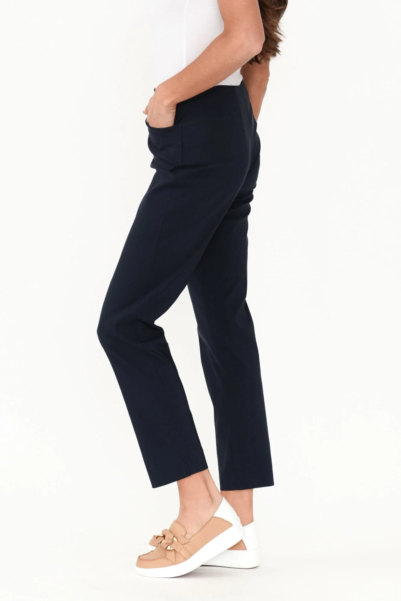Cody Navy Stretch Pants - Image 4