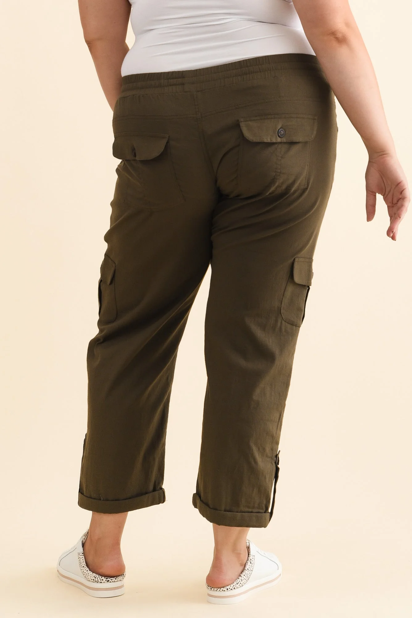 Colette Khaki Cargo Pants - Image 12